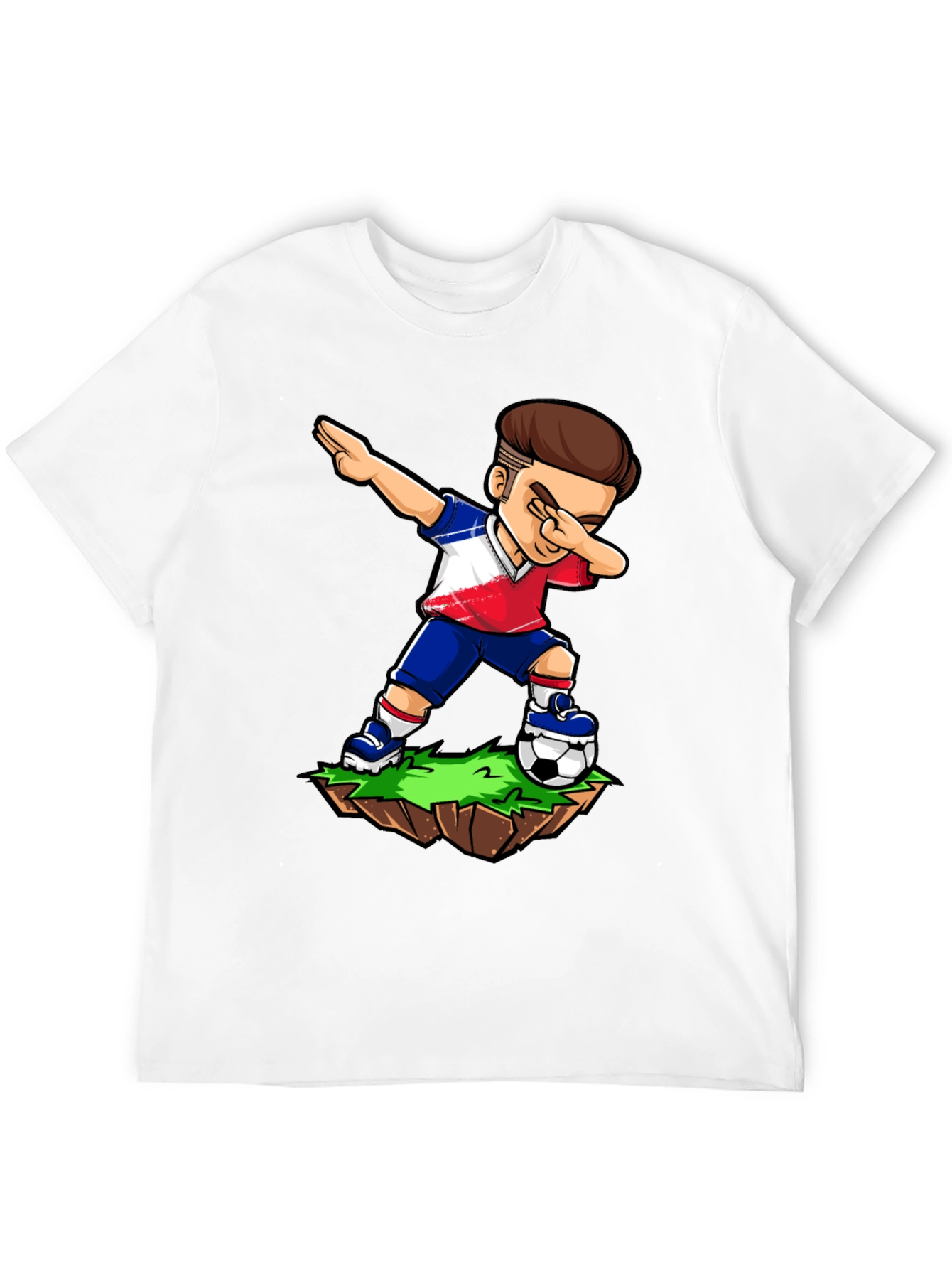 Black Dabbing Soccer Player Graphic Tee view 12