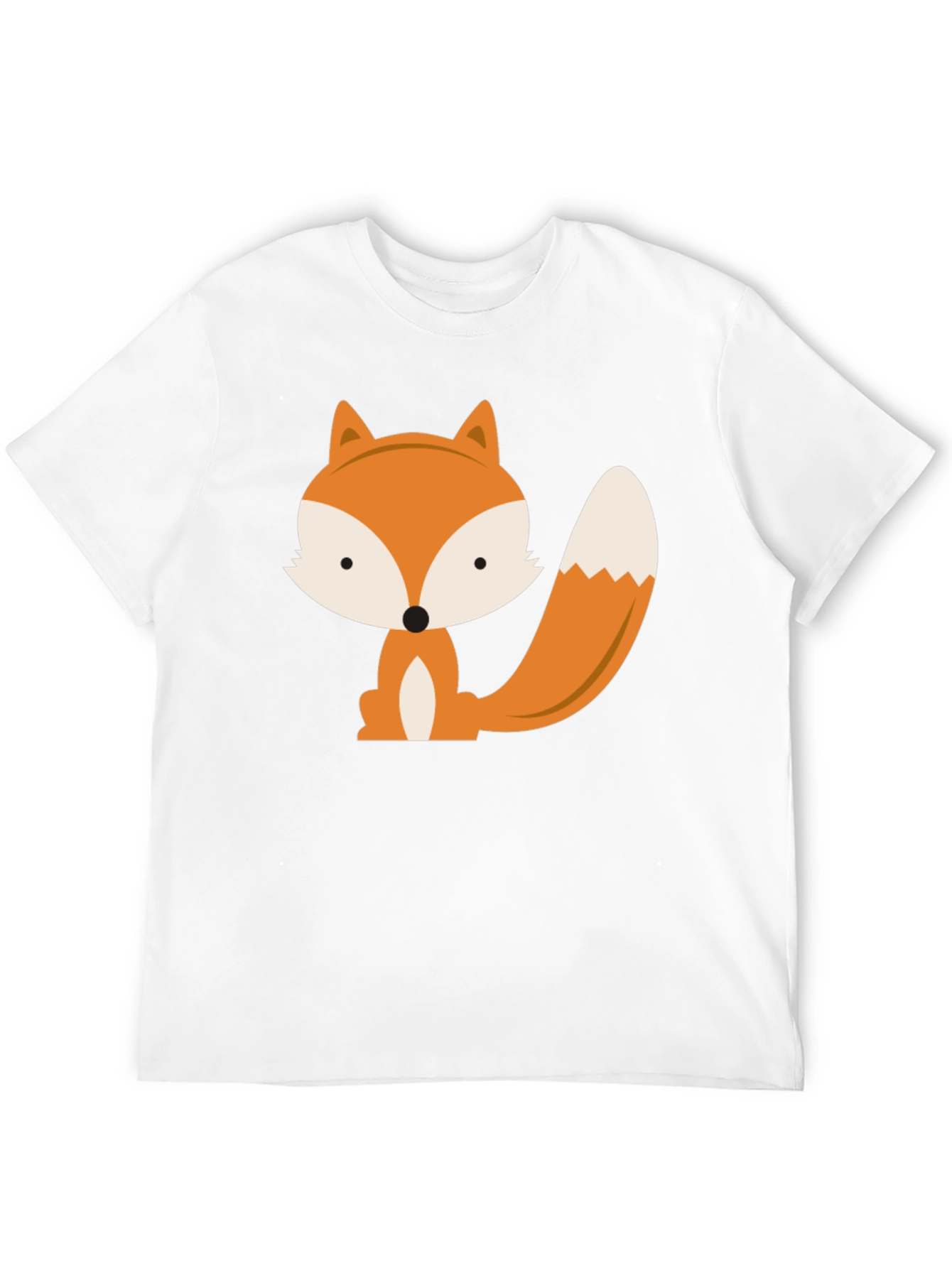 Black Cute Fox Graphic Tee - Black Unisex T-Shirt view 12