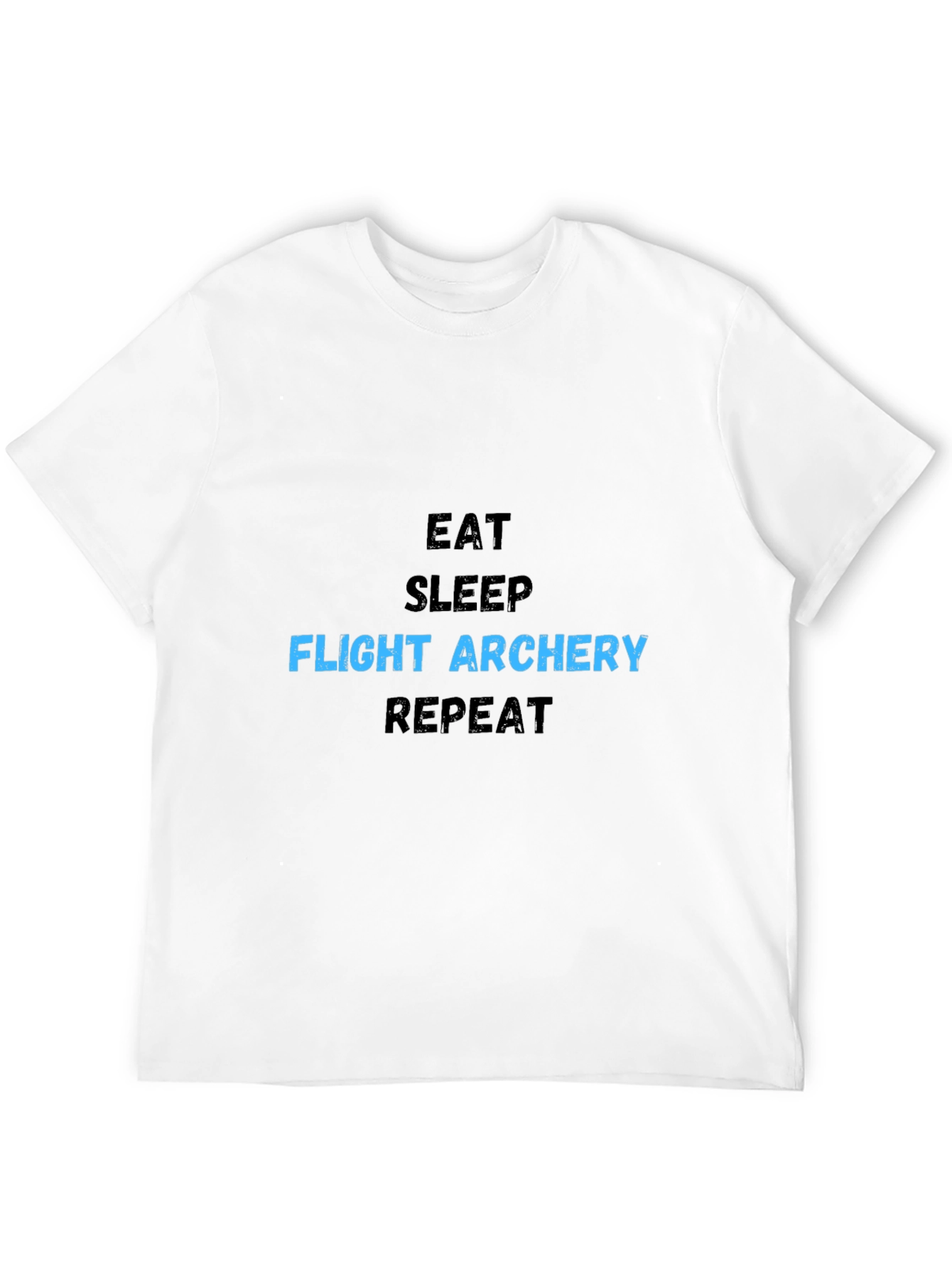 Black Eat Sleep Flight Archery Repeat Black T-Shirt view 12