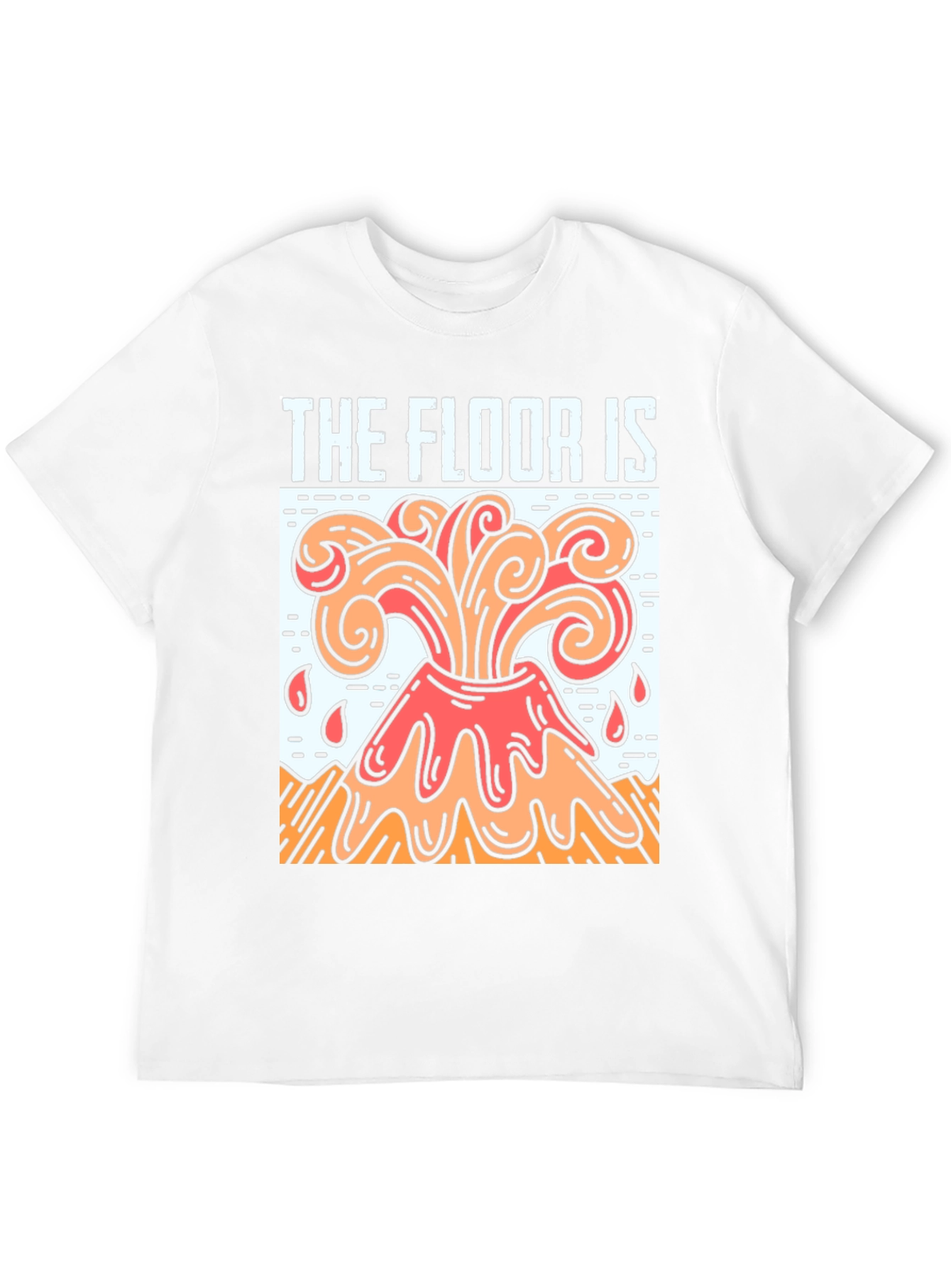 Black The Floor Is Lava Graphic T-Shirt view 12