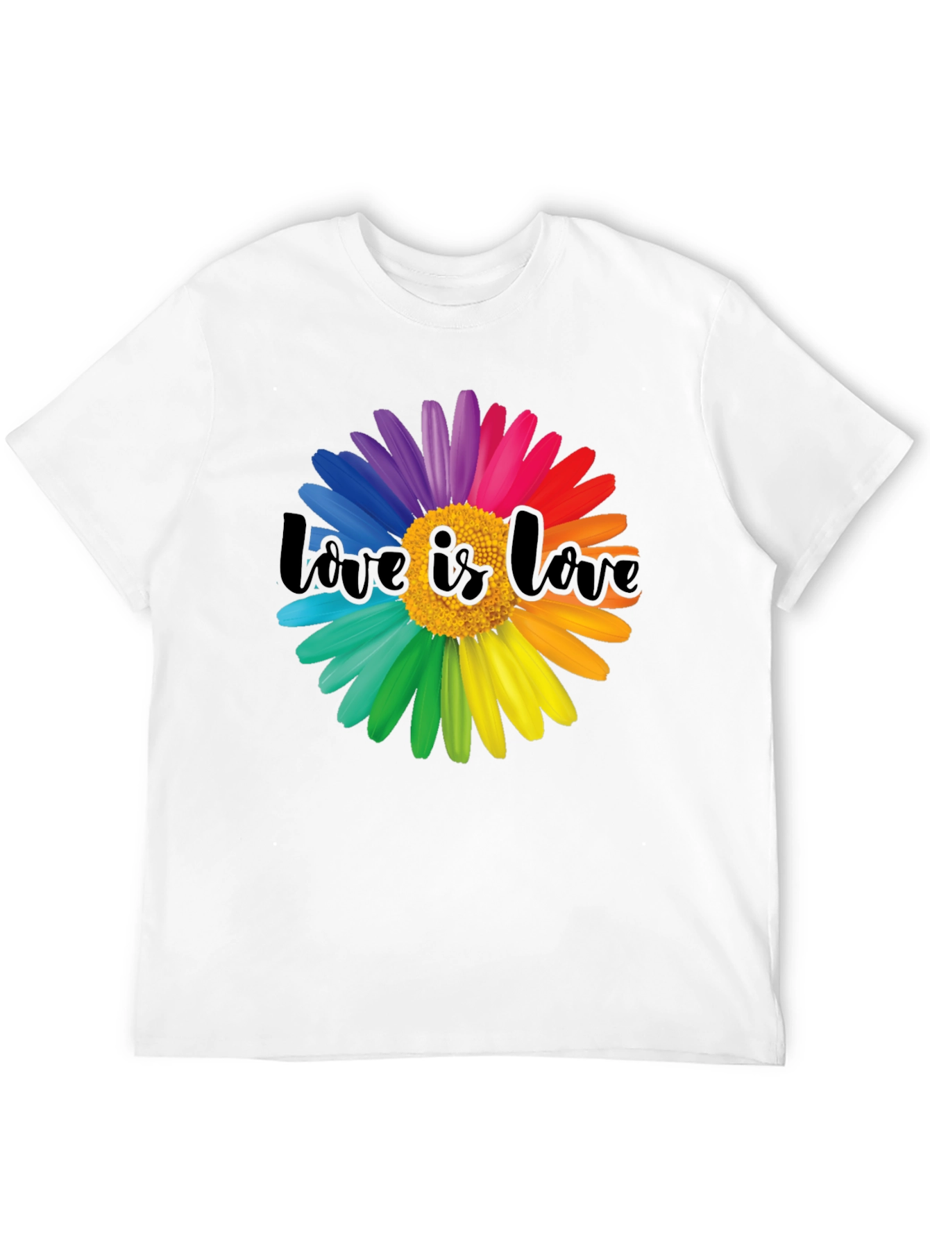 Black Love is Love Rainbow Flower Graphic Tee view 12