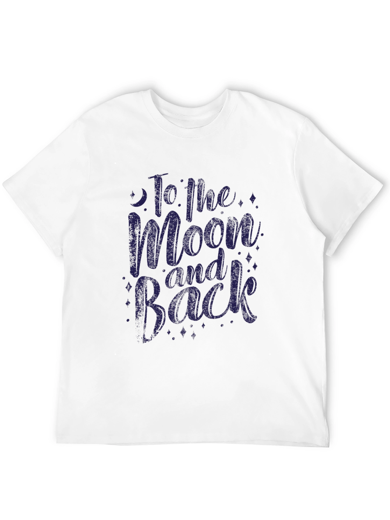Black To the Moon and Back Graphic T-Shirt view 12