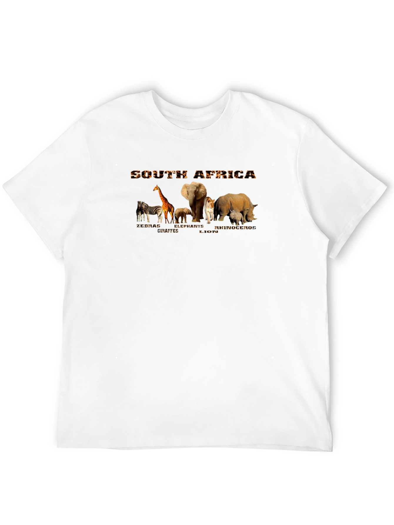 Black South Africa Wildlife Graphic T-Shirt view 12