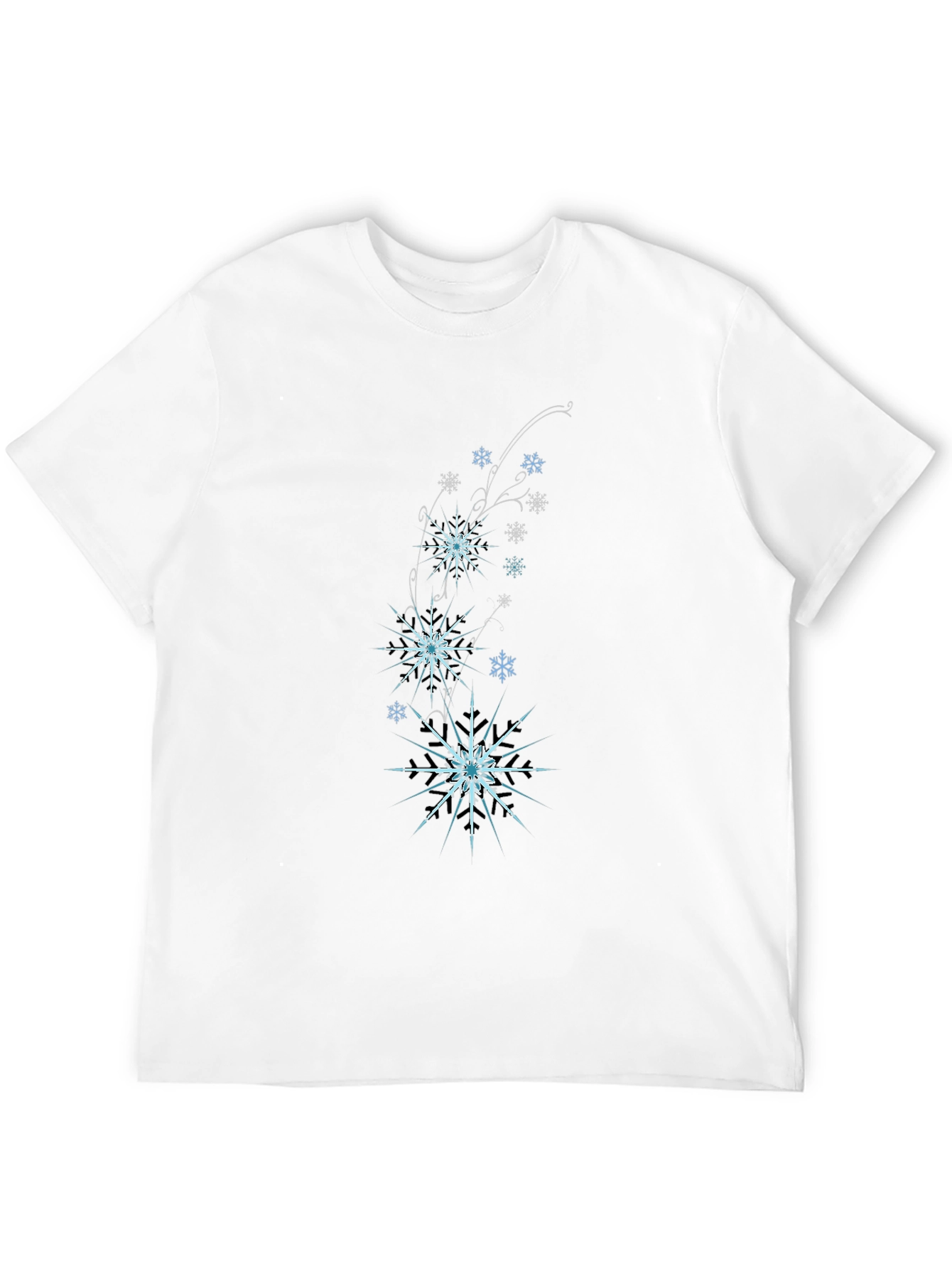 Black Snowflake Graphic Black T-Shirt view 12