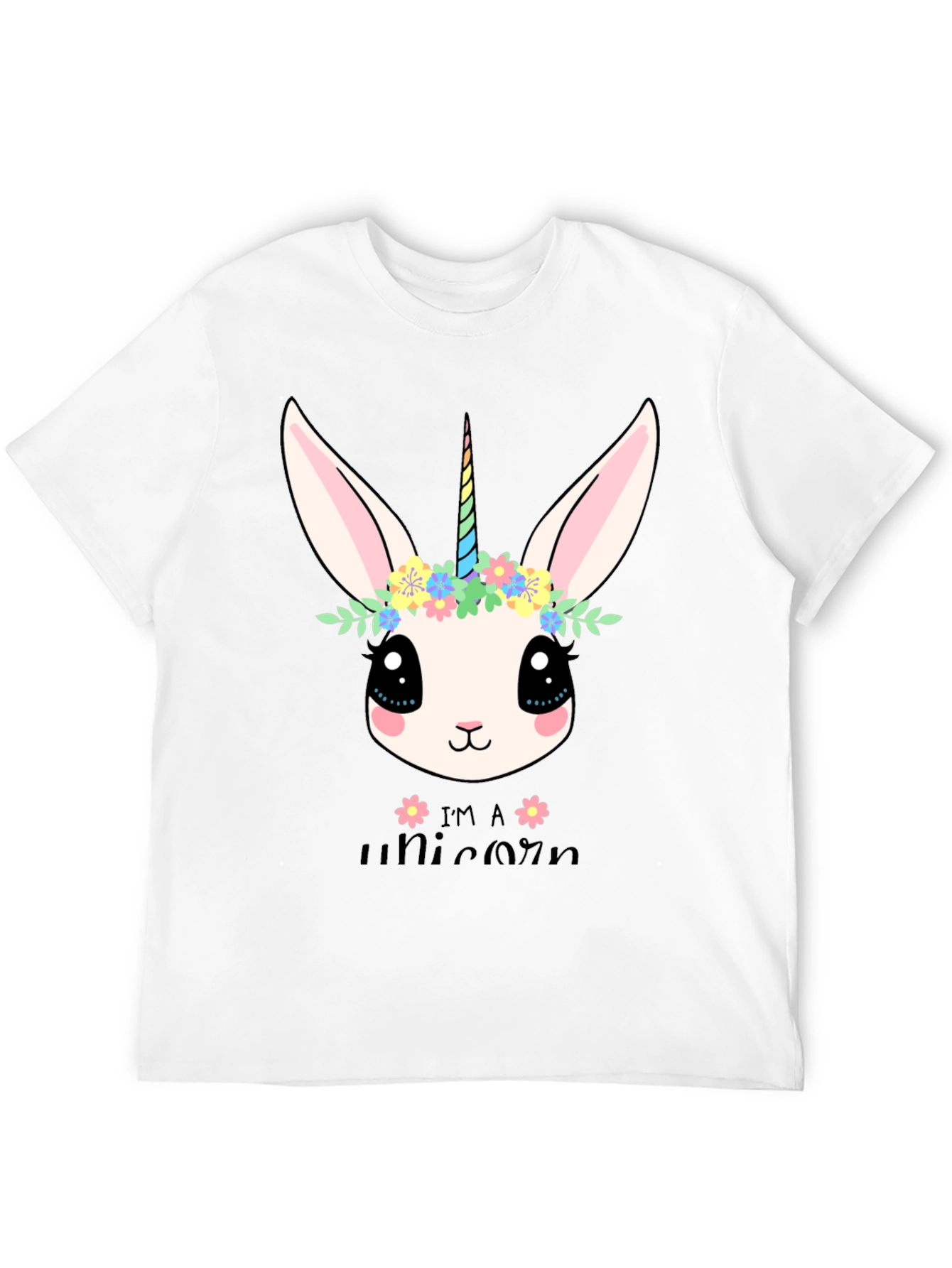 Black Unicorn Bunny Graphic Tee view 12