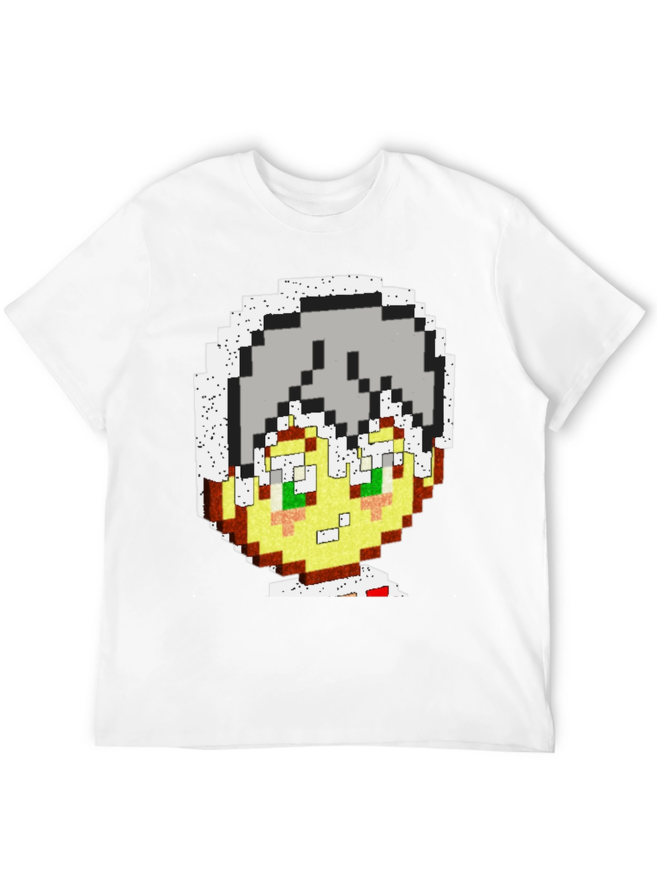 Black Pixel Art Character Graphic Tee view 12