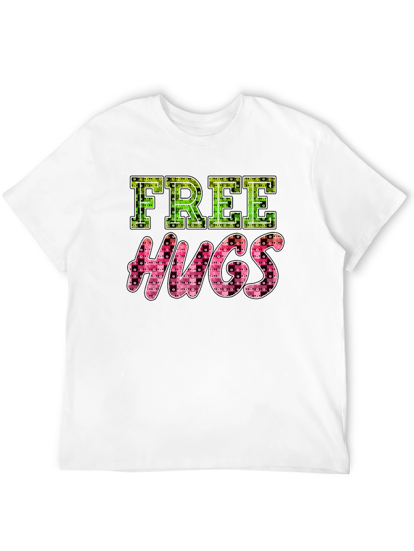 Black Free Hugs Graphic Tee view 12
