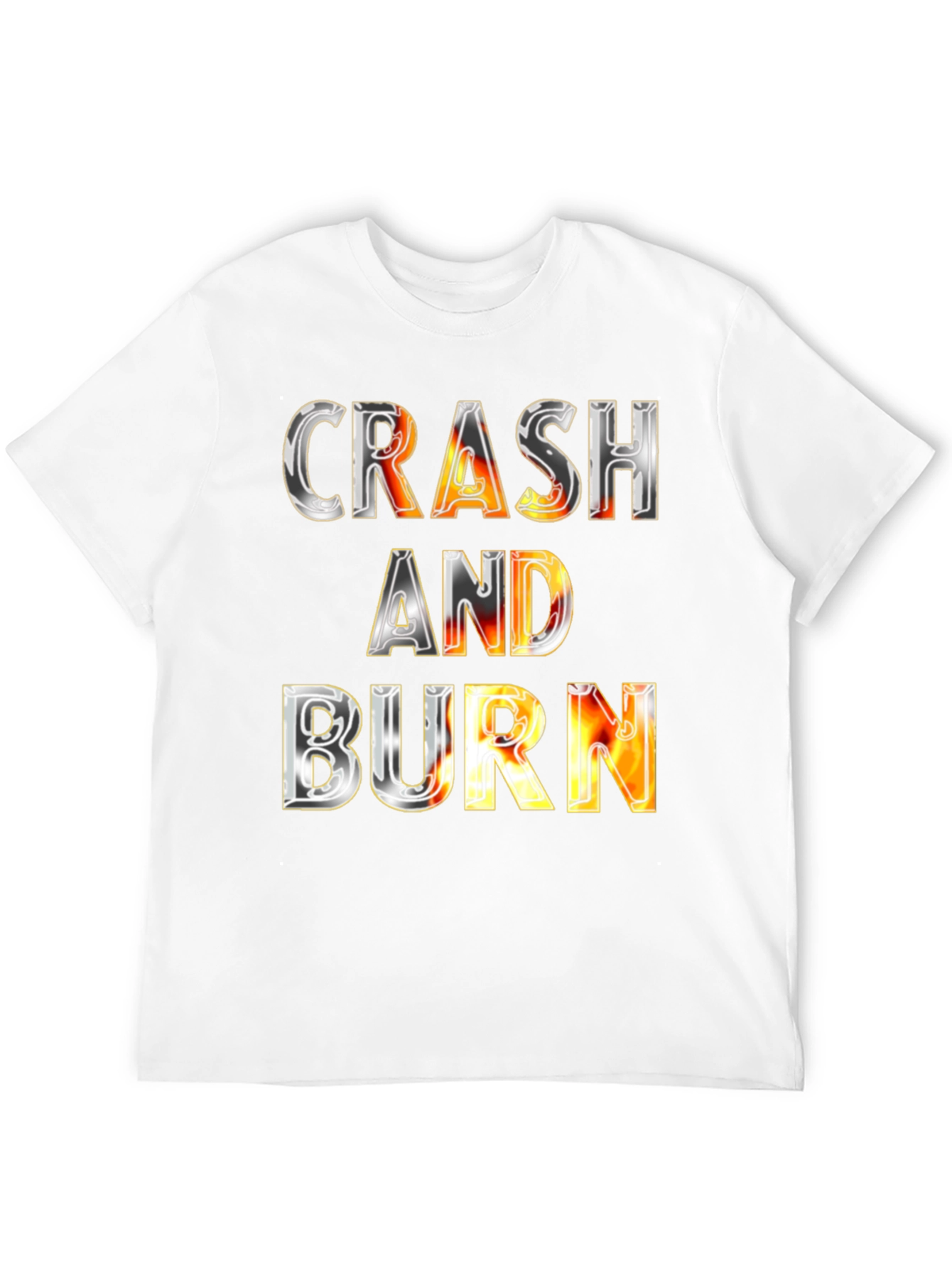 Black Crash and Burn Graphic Tee - Bold Statement T-Shirt view 12