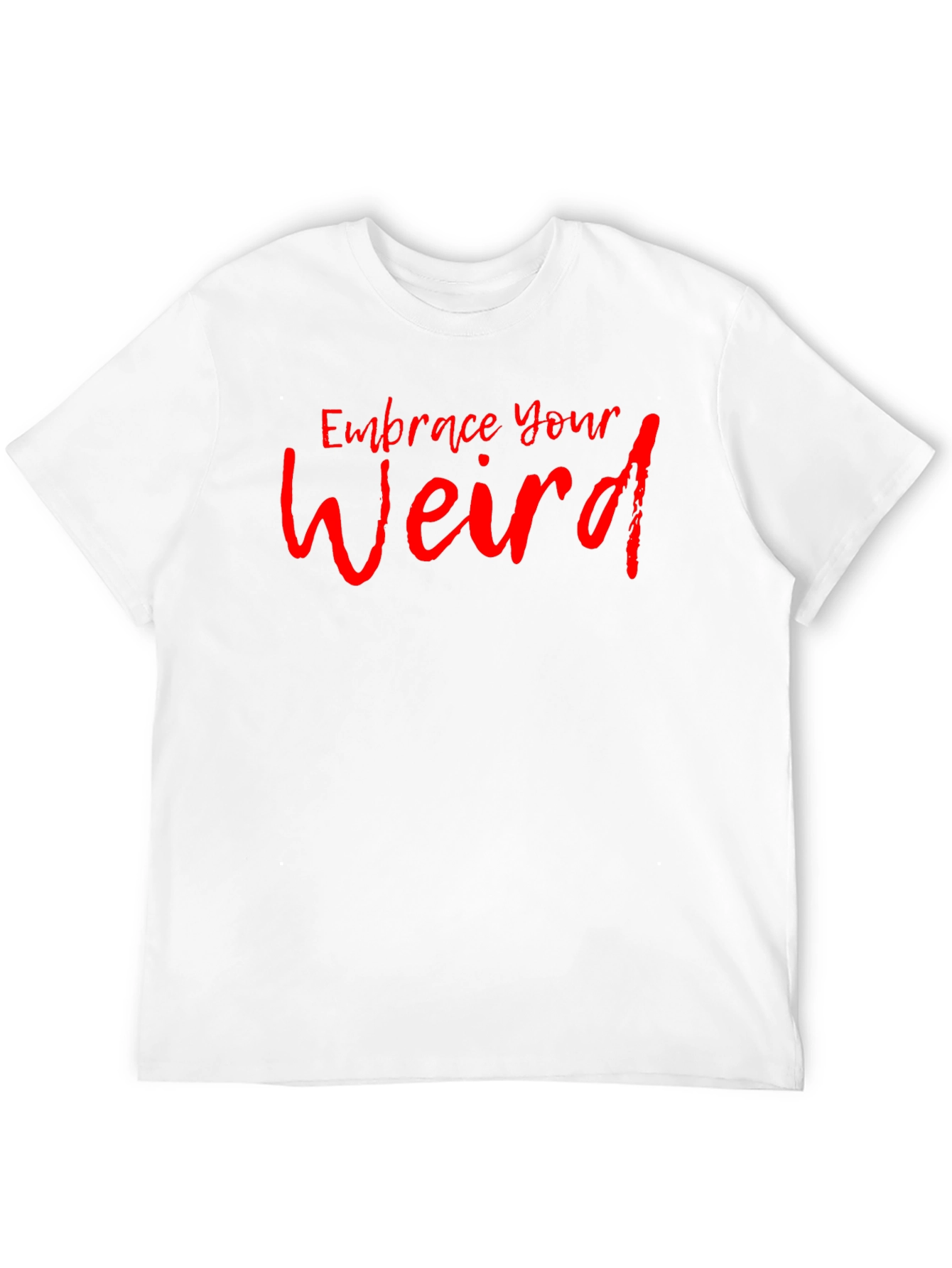 Black Embrace Your Weird Graphic Tee - Unique Design, Soft Fabric view 12