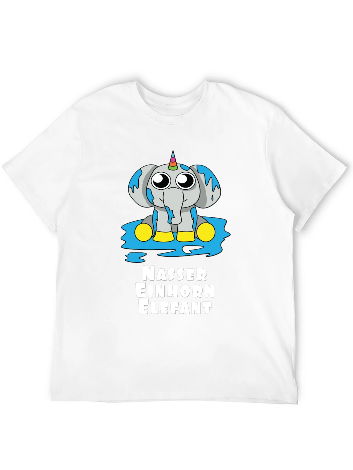 Black Funny Unicorn Elephant T-Shirt view 12