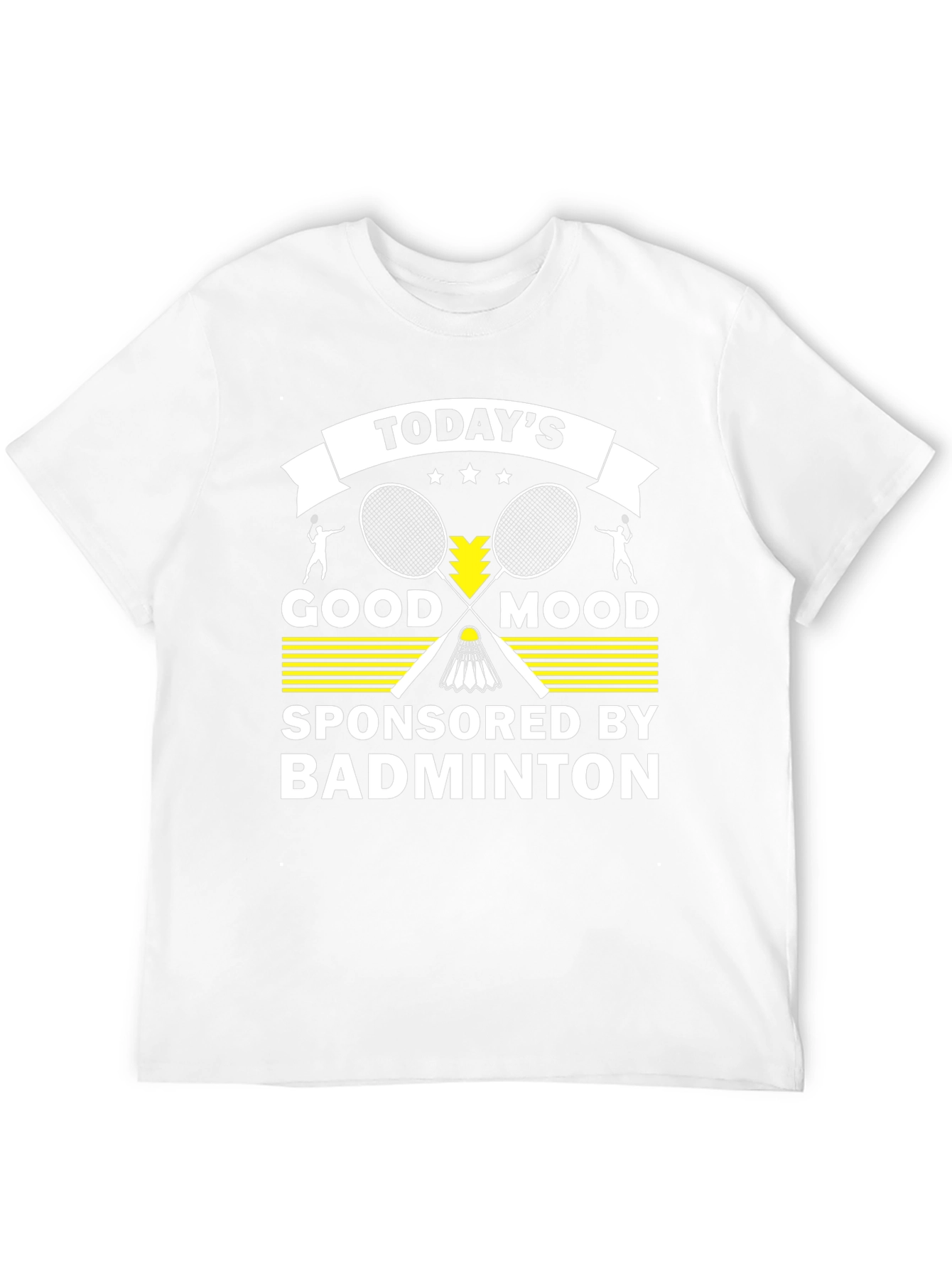 Black Badminton Sponsored T-Shirt: Today's Good Mood Tee view 12