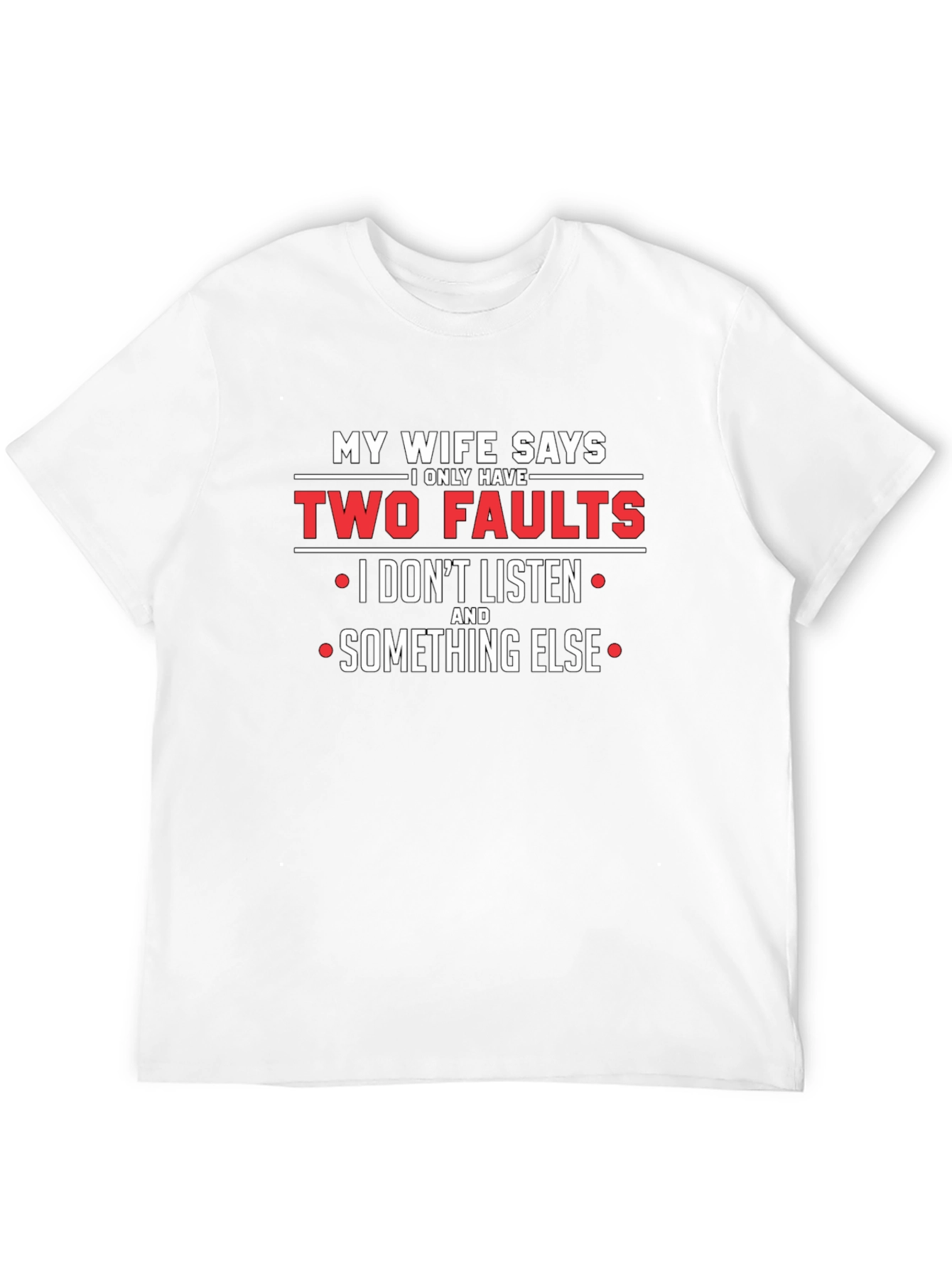Black Funny "Two Faults" Graphic T-Shirt view 12