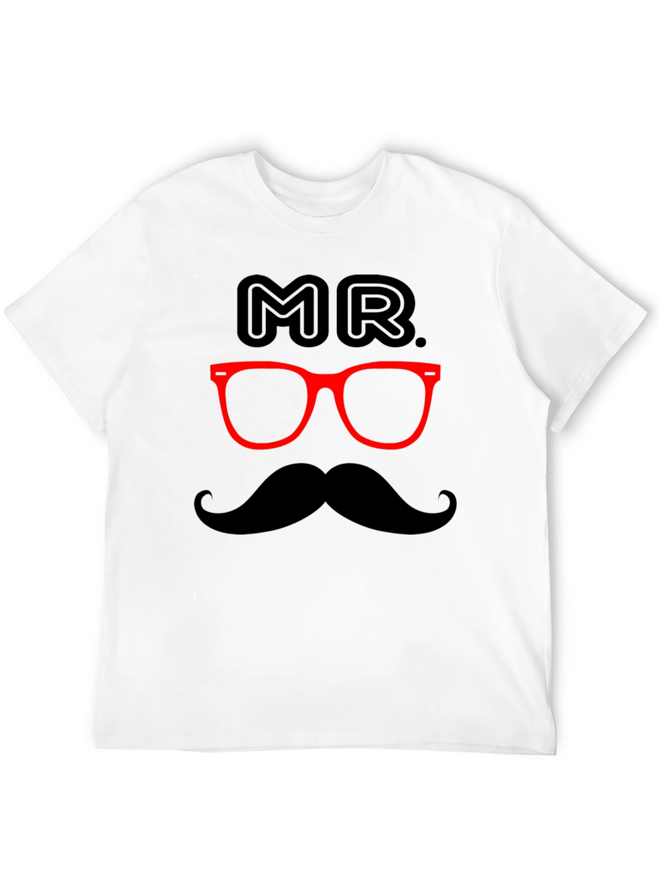 Black Mr. Mustache Graphic Tee - Black view 12