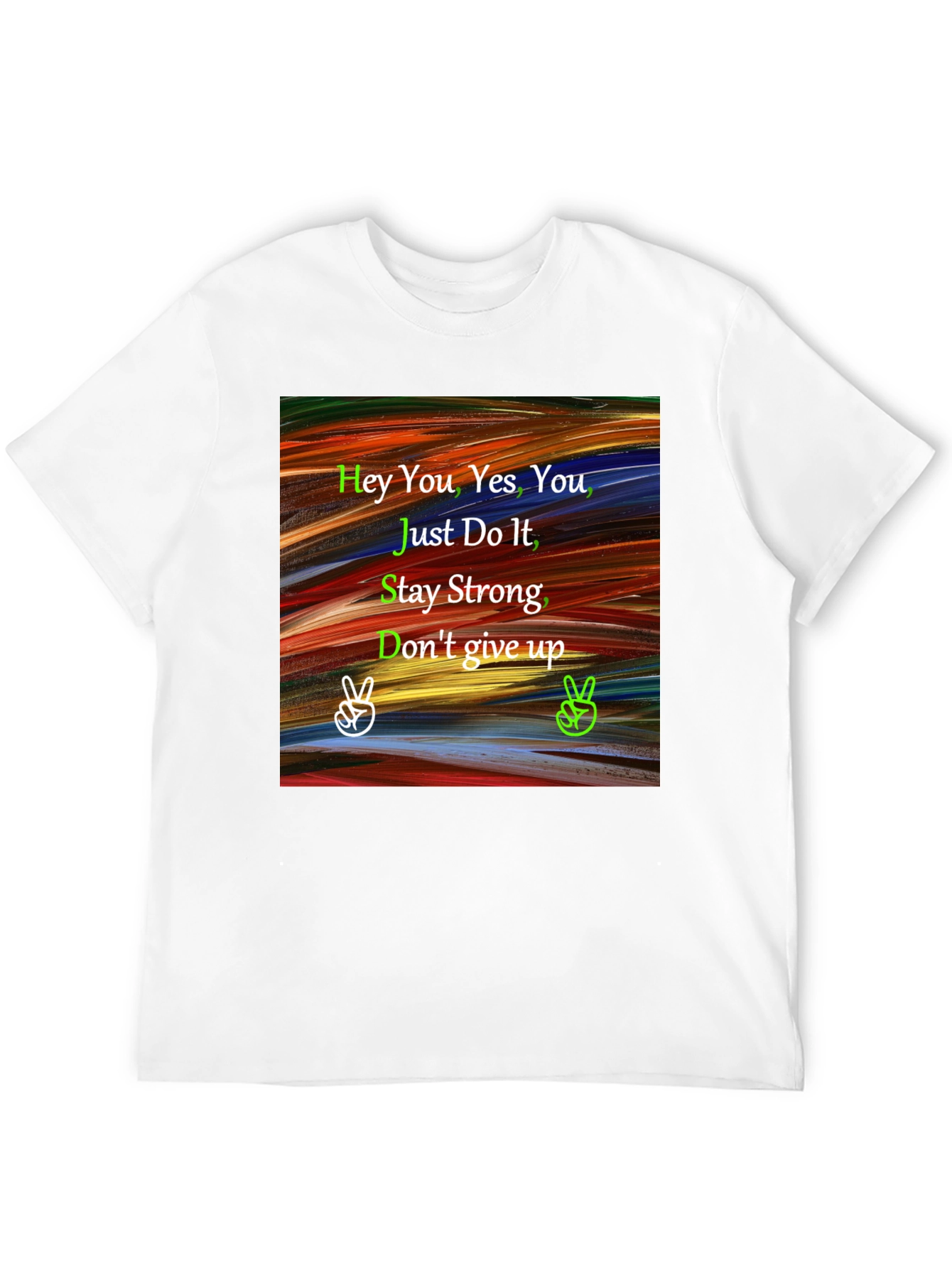 Black Motivational Graphic Tee: Hey You, Just Do It! view 12