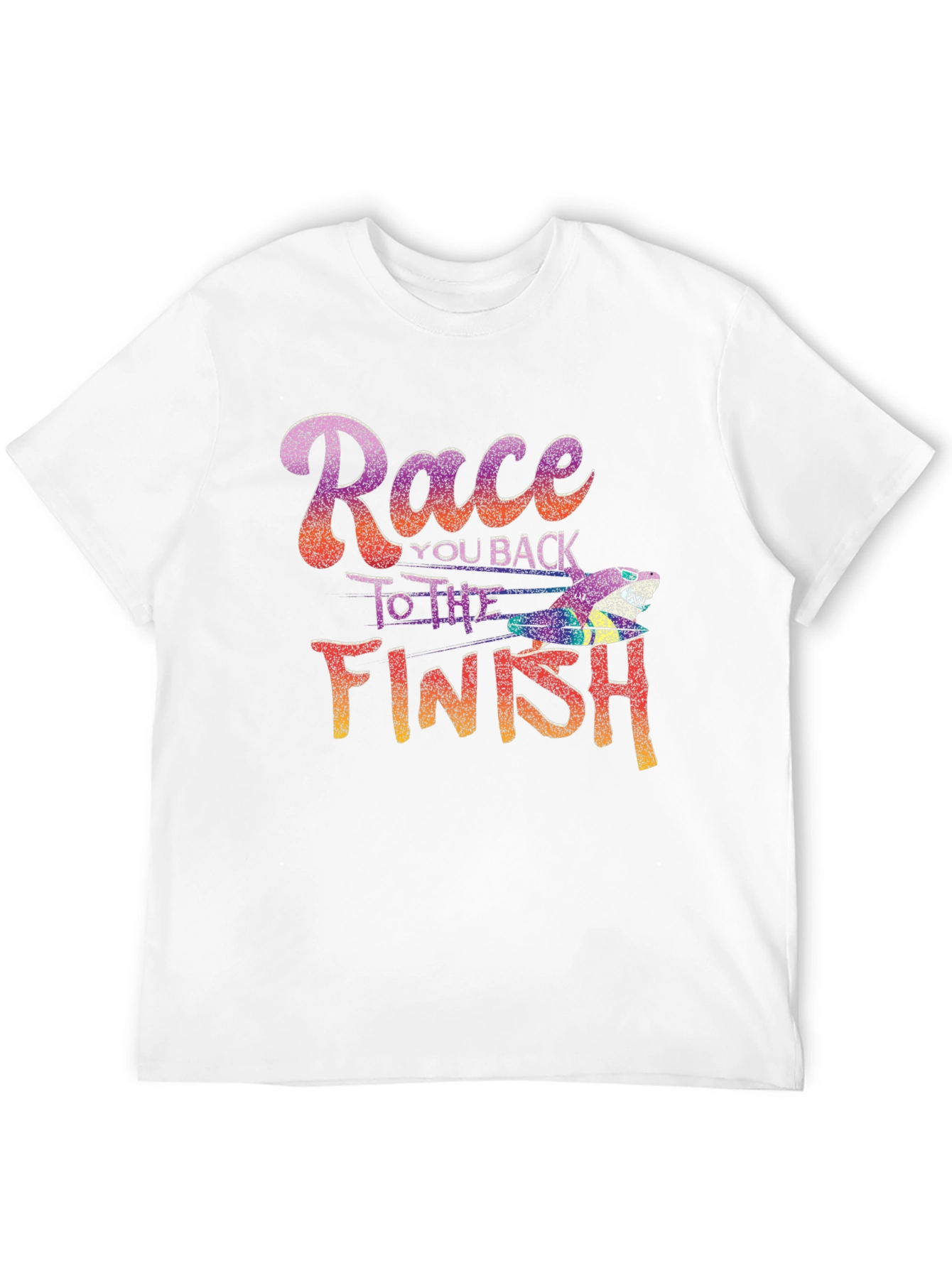 Black Race You Back to the Finish T-Shirt view 12