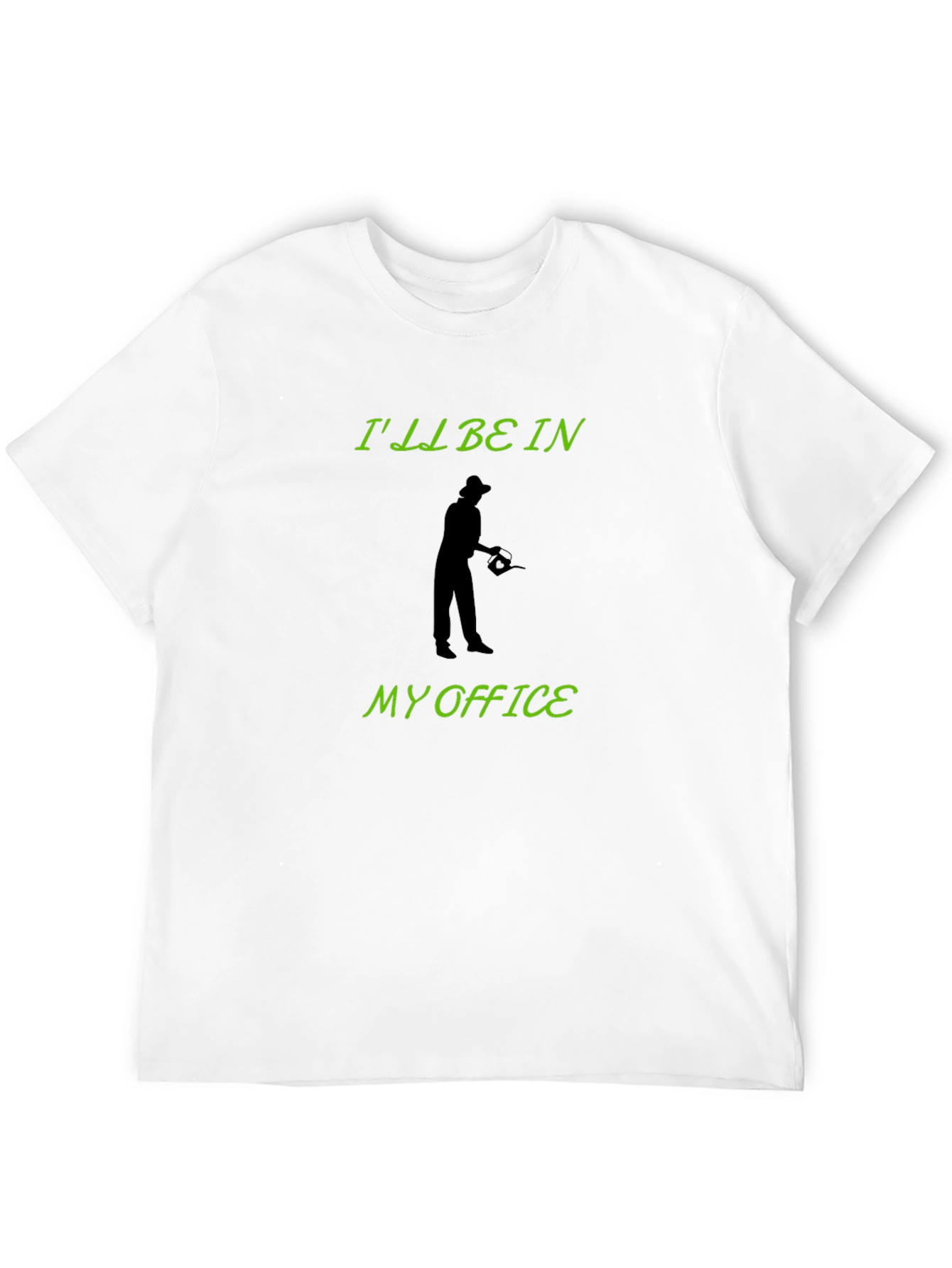 Black Gardener's Office T-Shirt - "I'll be in my Office" view 12