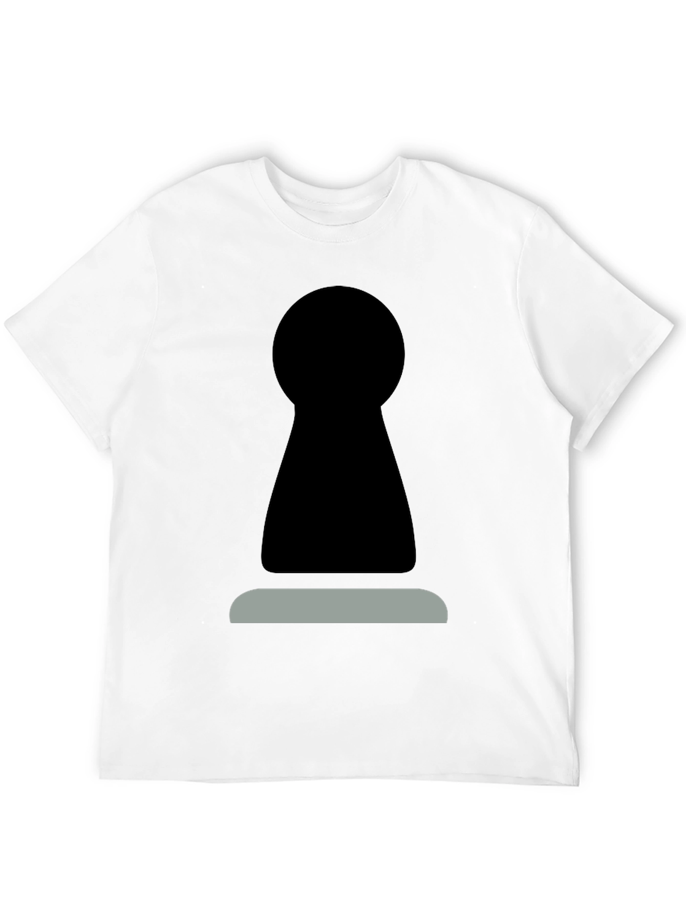 Black Abstract Keyhole Graphic Tee - Modern Style view 12