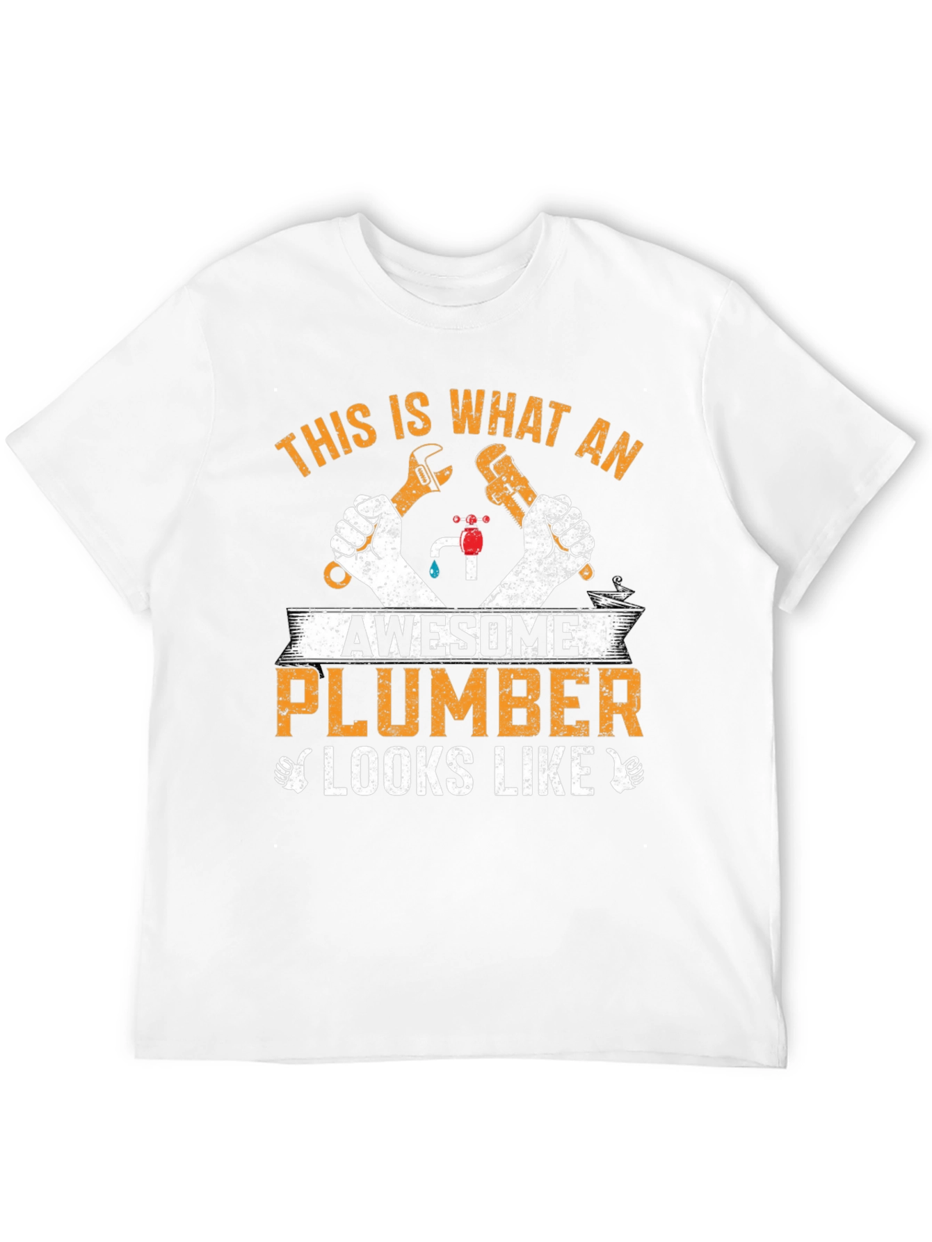 Black Awesome Plumber Graphic Tee view 12