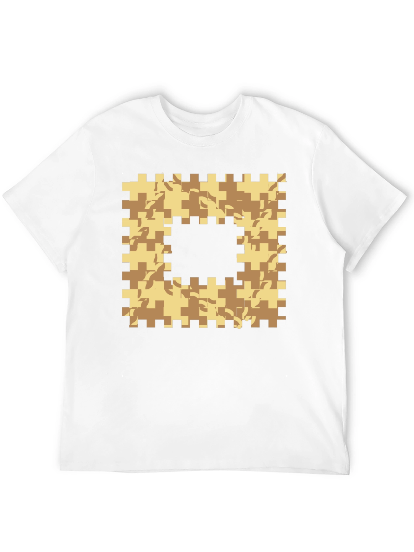 Black Geometric Camo Graphic T-Shirt - Black view 12