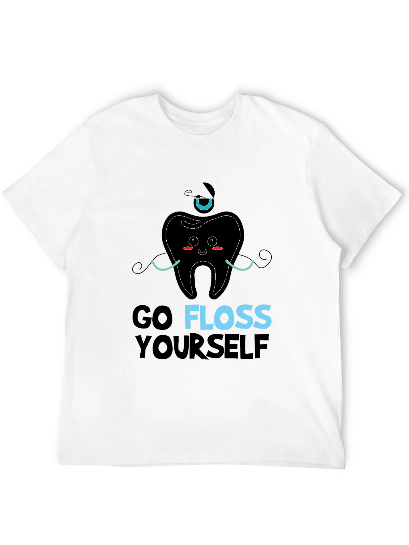 Black Go Floss Yourself Graphic Tee - Dental Humor view 12