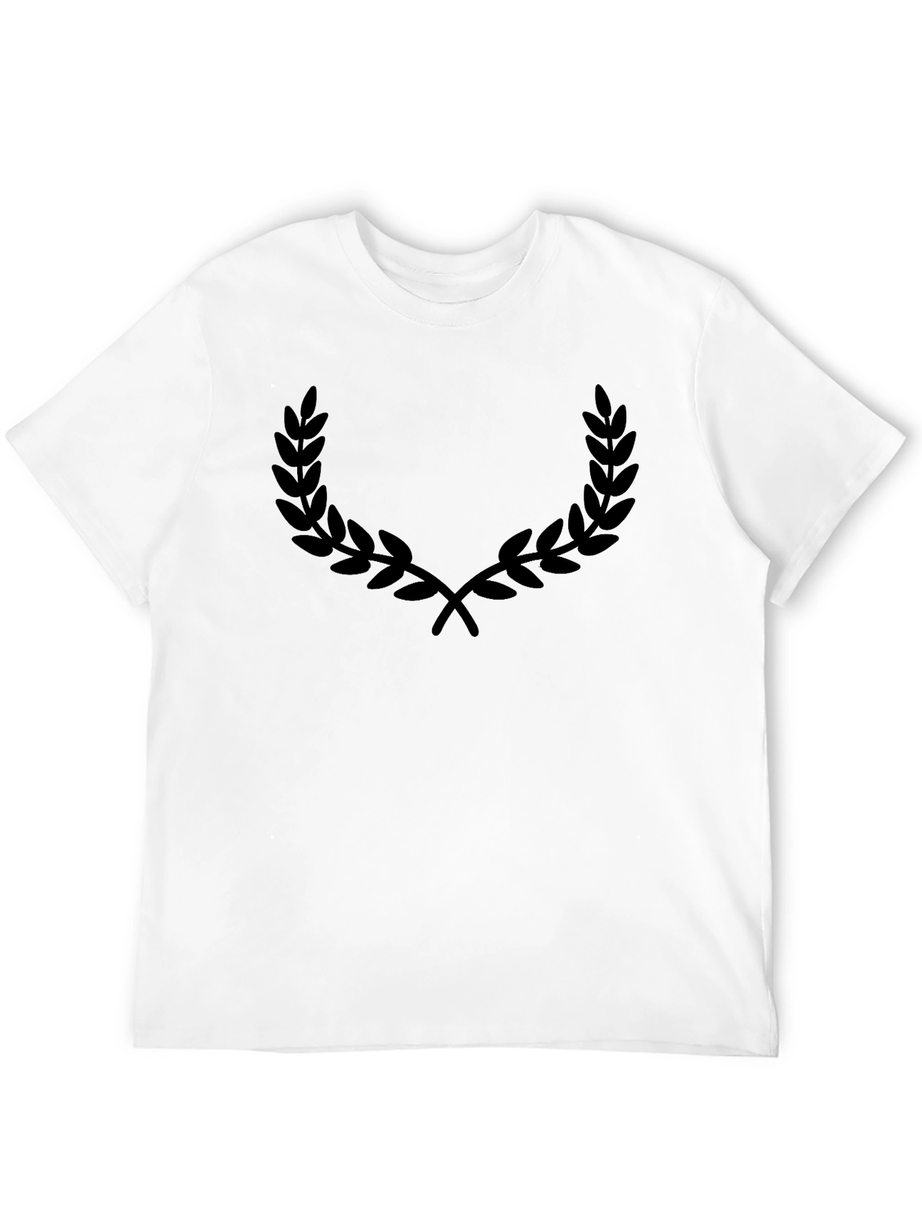 Black Men's Black Laurel Wreath Graphic Tee view 12