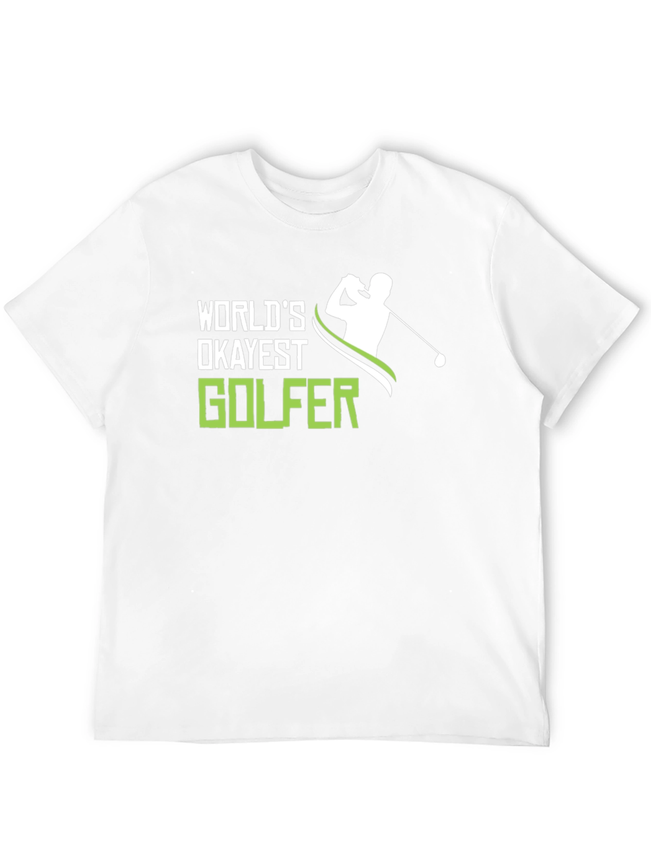 Black World's Okayest Golfer T-Shirt - Funny Golf Tee view 12