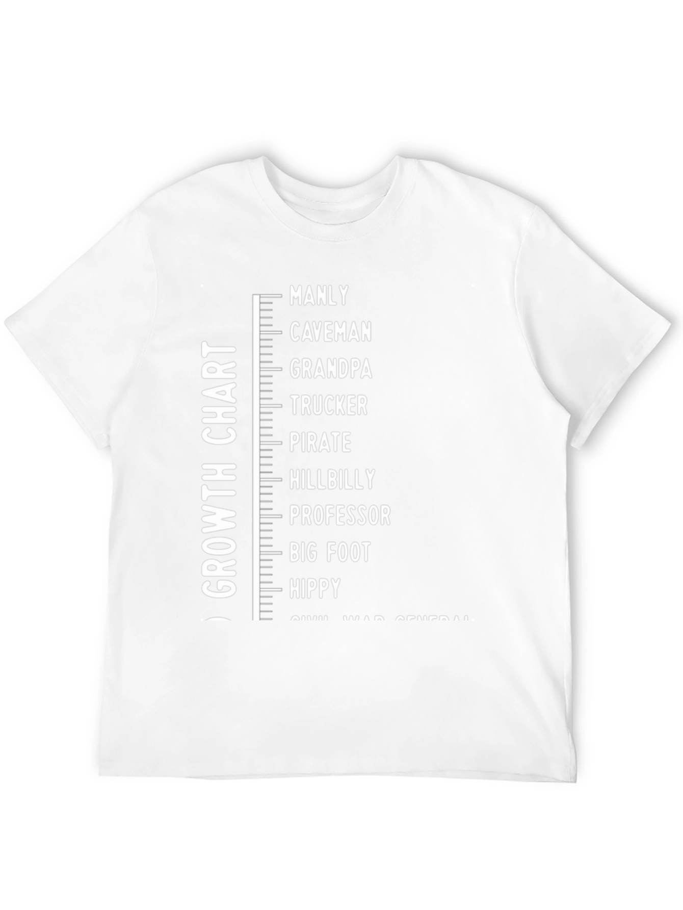 Black Men's Growth Chart T-Shirt Funny Adult Humor view 12