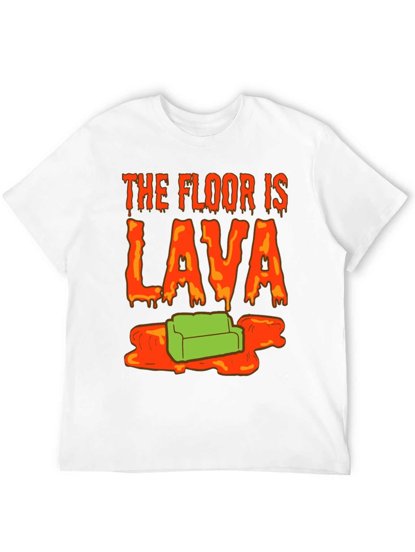 Black The Floor is Lava T-Shirt - Novelty Graphic Tee view 12
