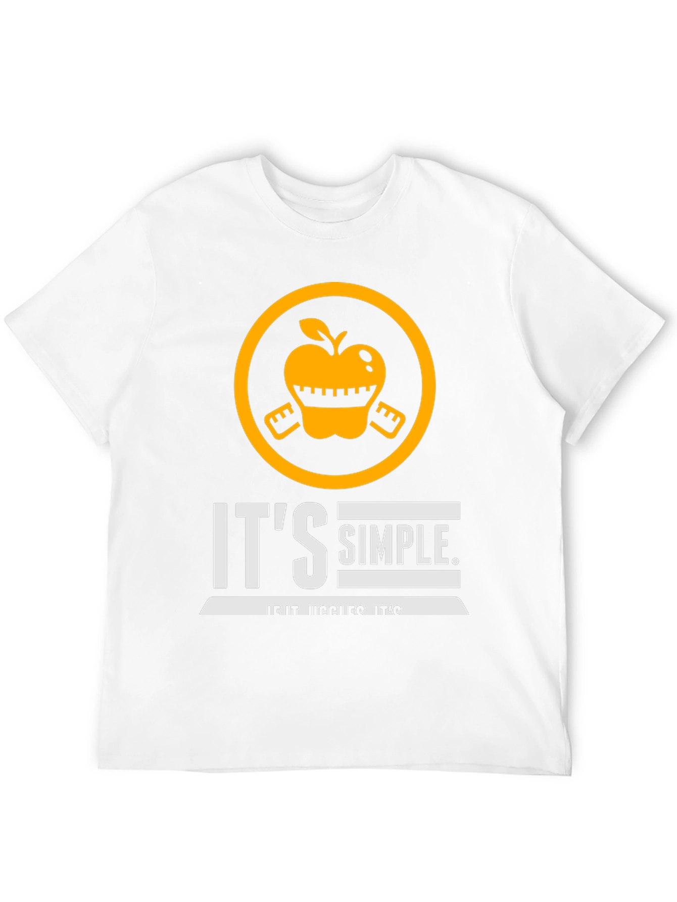 Black It's Simple If It Jiggles It's Fat Funny T-Shirt view 12