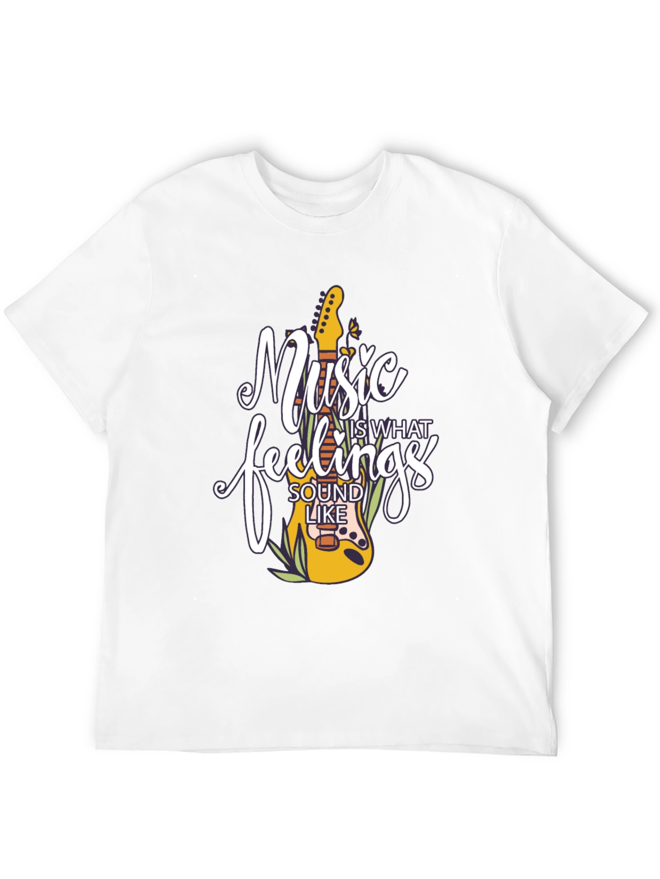 Black Music Is What Feelings Sound Like Black Graphic Tee view 12