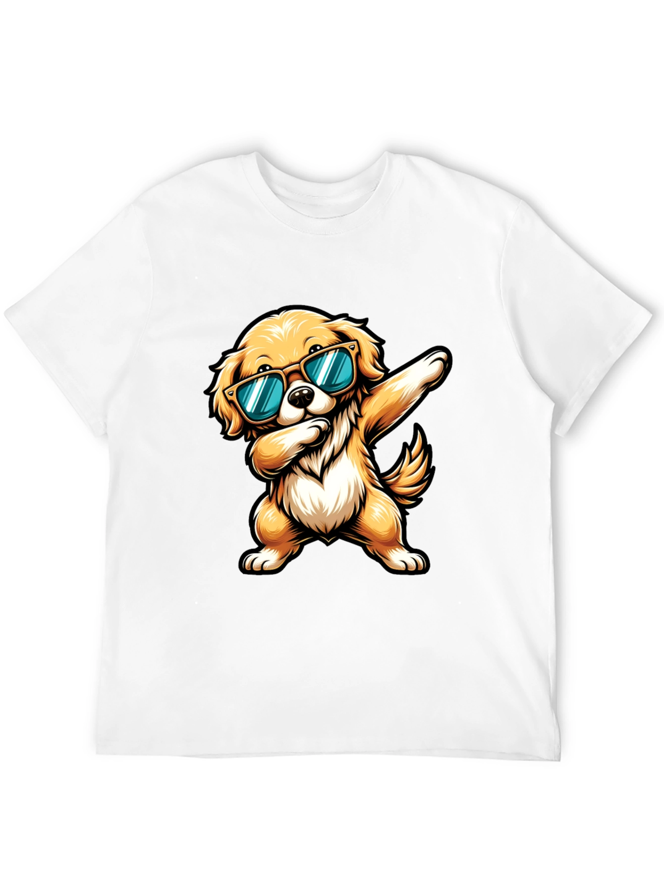Black Cool Dog Dab Graphic Tee view 12