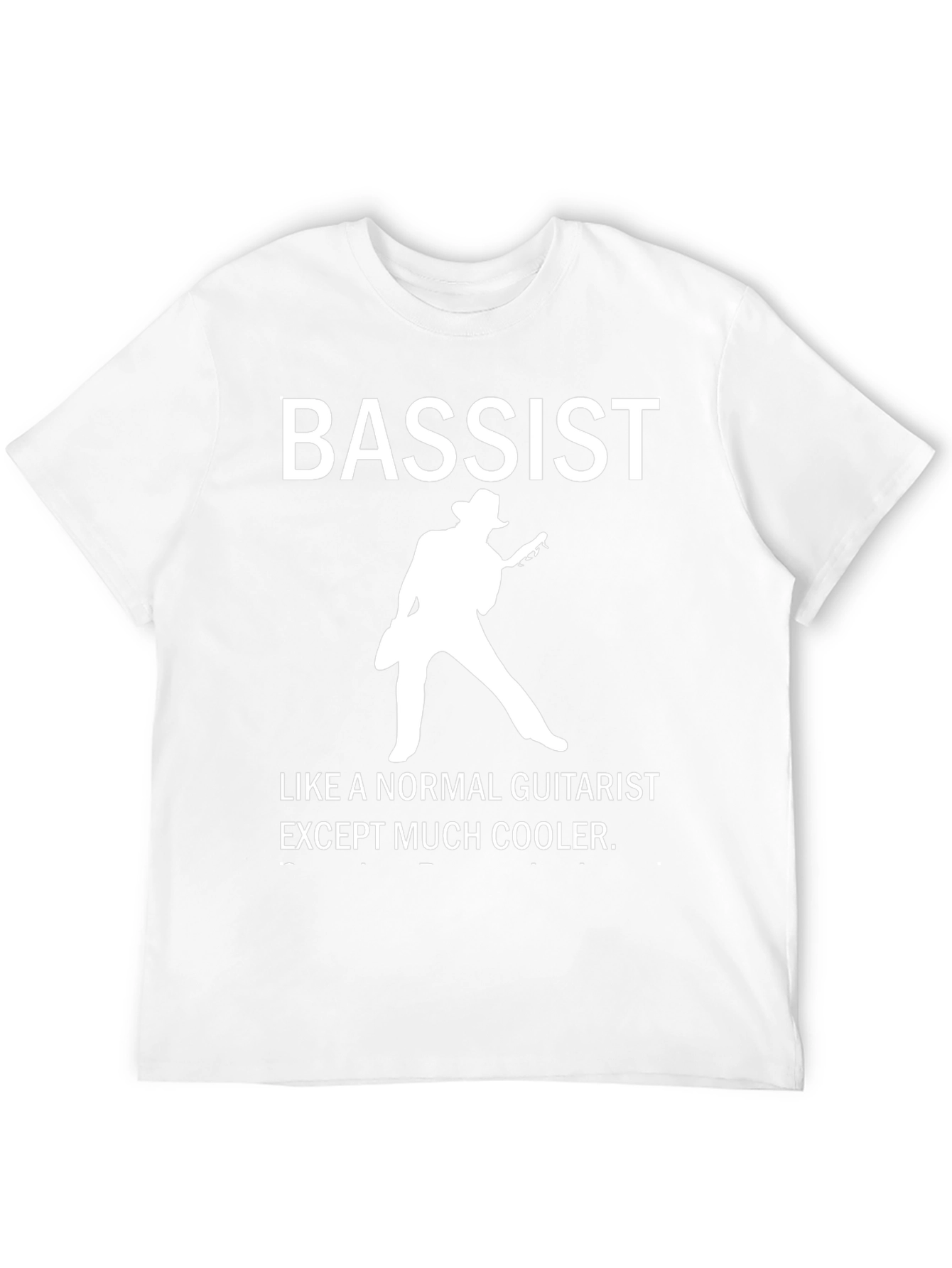 Black Cool Bassist Graphic T-Shirt - Musician Humor Tee view 12