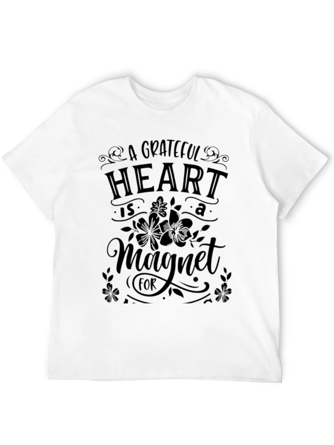 Grateful Heart Magnet T-Shirt - Black - 12