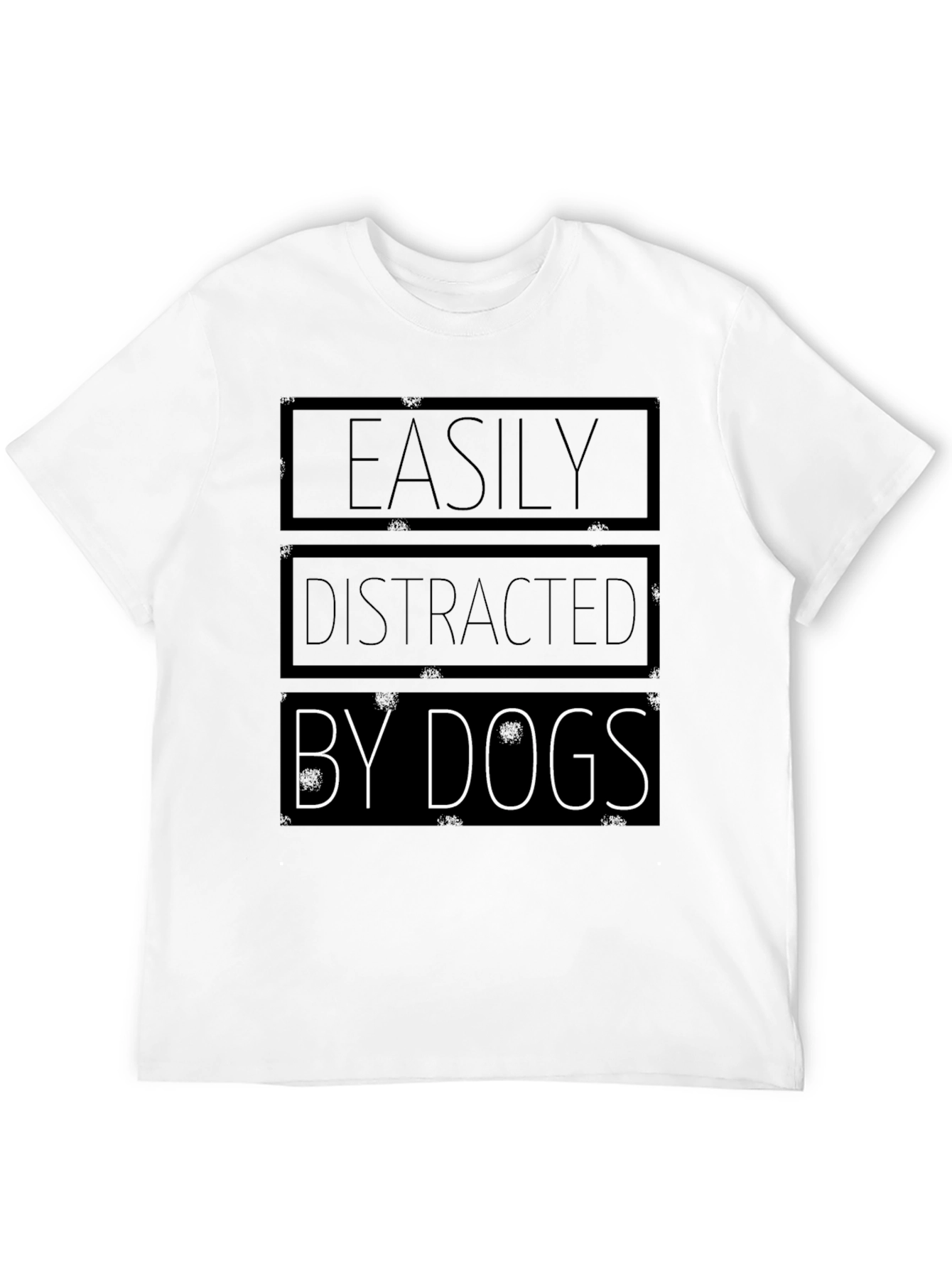 Black Easily Distracted by Dogs - Graphic T-Shirt view 12