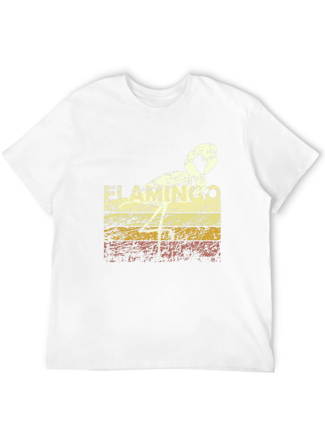 Black Retro Flamingo T-Shirt - Black Crew Neck view 12