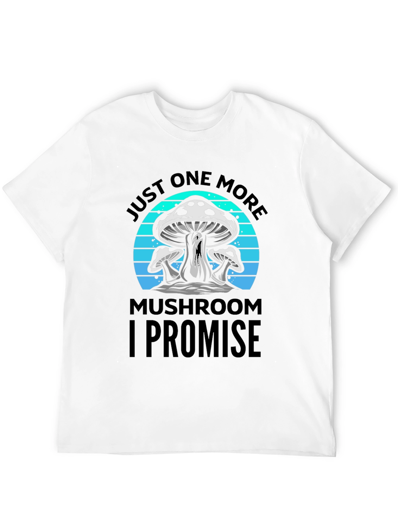 Black Just One More Mushroom T-Shirt view 12