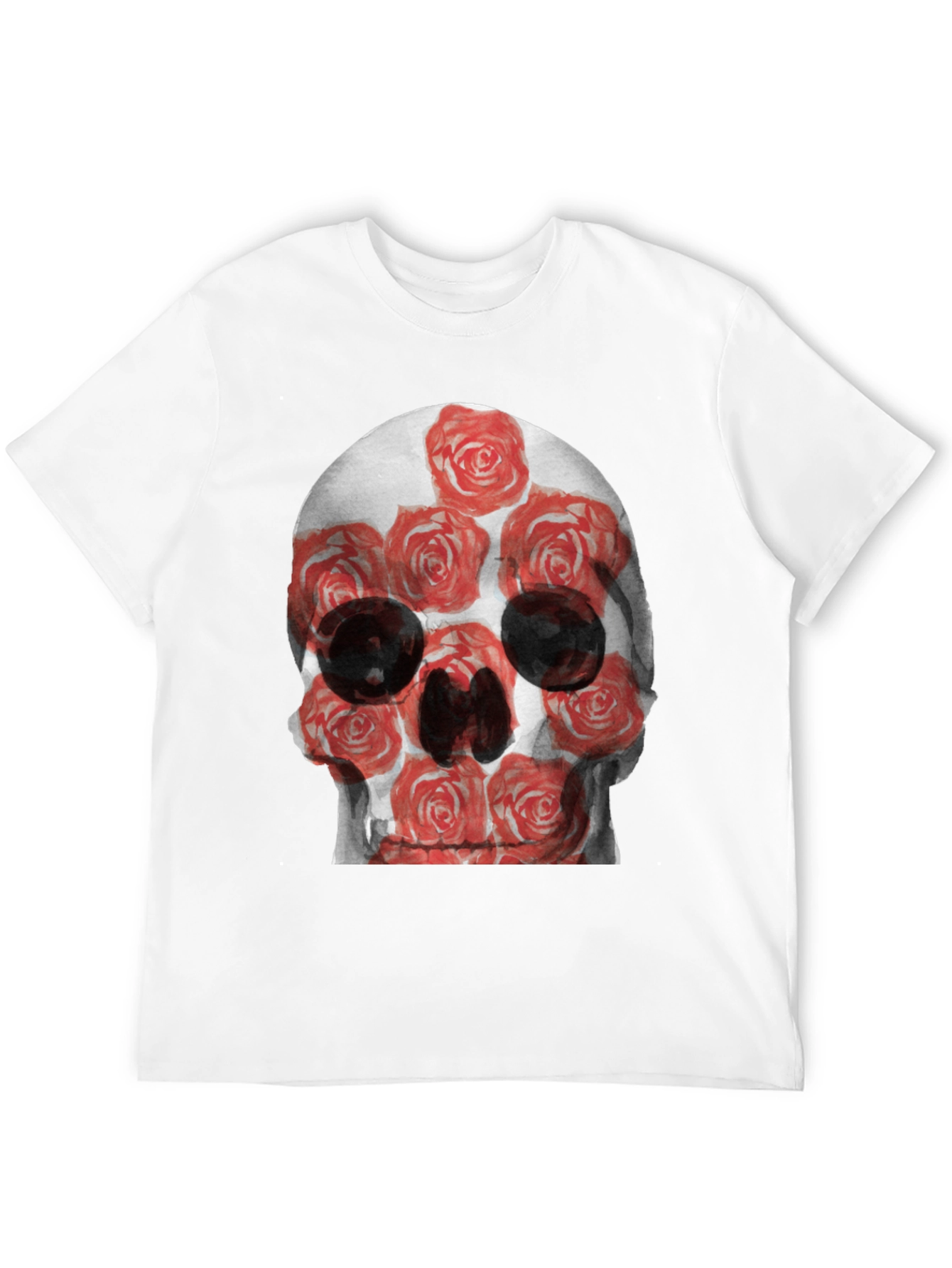 Black Skull and Roses Graphic Tee - Edgy Style view 12