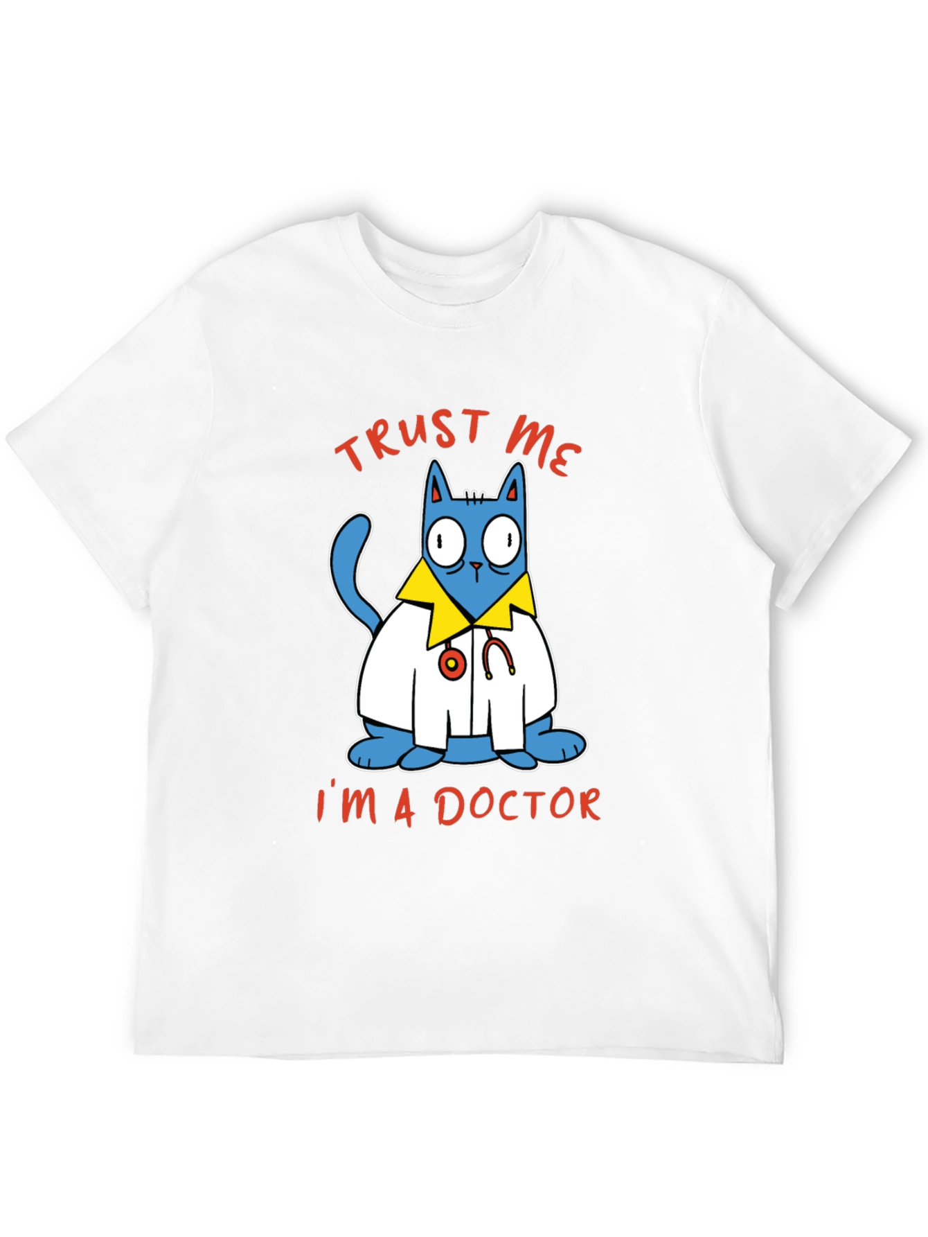 Black Trust Me I'm A Doctor Cat Graphic Tee view 12