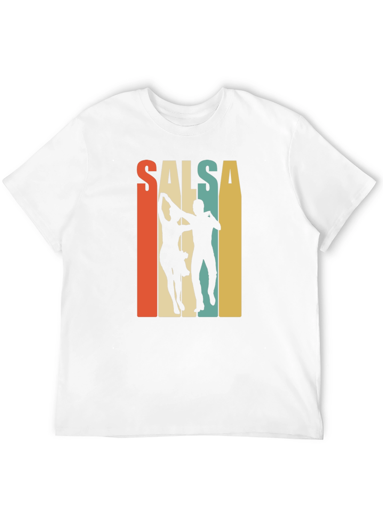 Black Salsa Dance Retro Graphic T-Shirt view 12