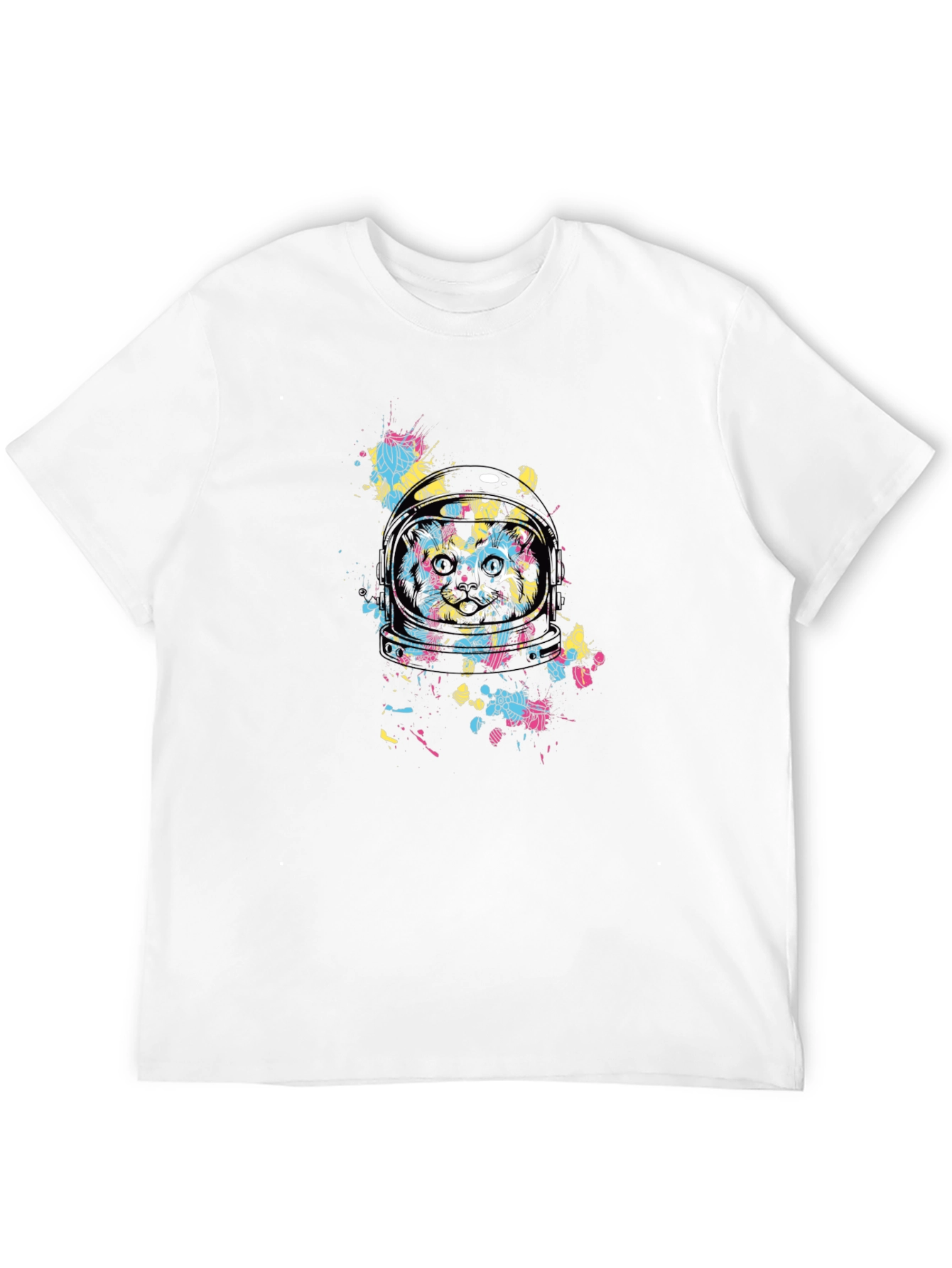 Black Astronaut Cat Graphic T-Shirt - Cool Space Design view 12