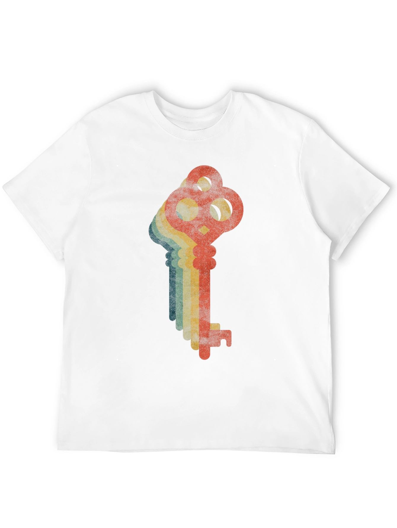 Black Retro Key Graphic T-Shirt - Vintage Style Tee view 12