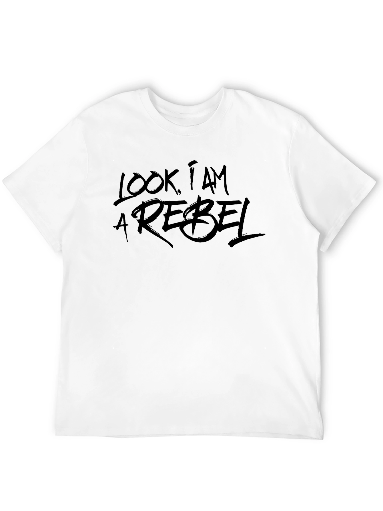 Black Look I Am A Rebel Black Graphic Tee view 12