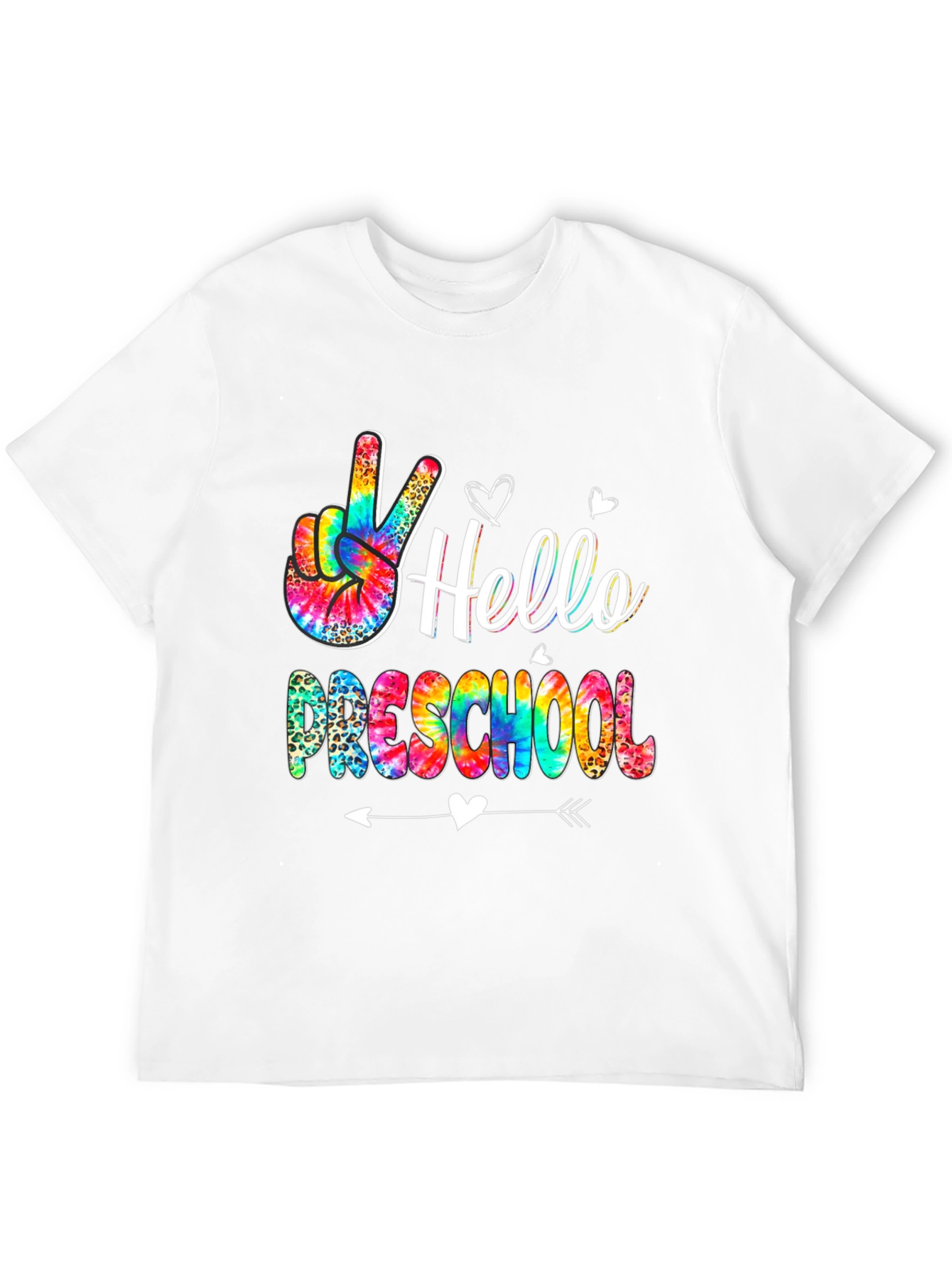 Black Hello Preschool Tie Dye Graphic Tee view 12