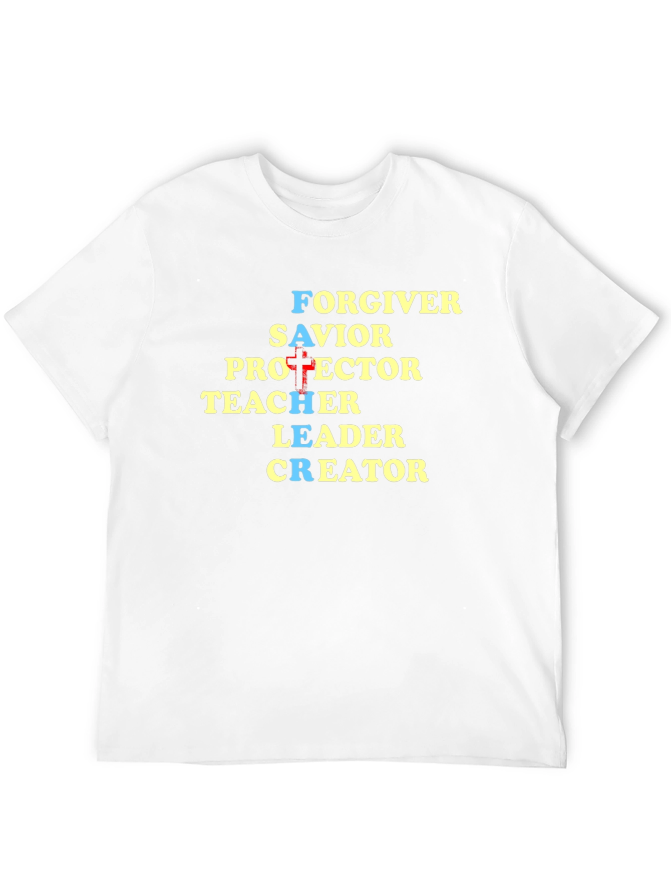 Black Faith-Inspired Graphic Tee - God Is Forgiver Savior Protector view 12