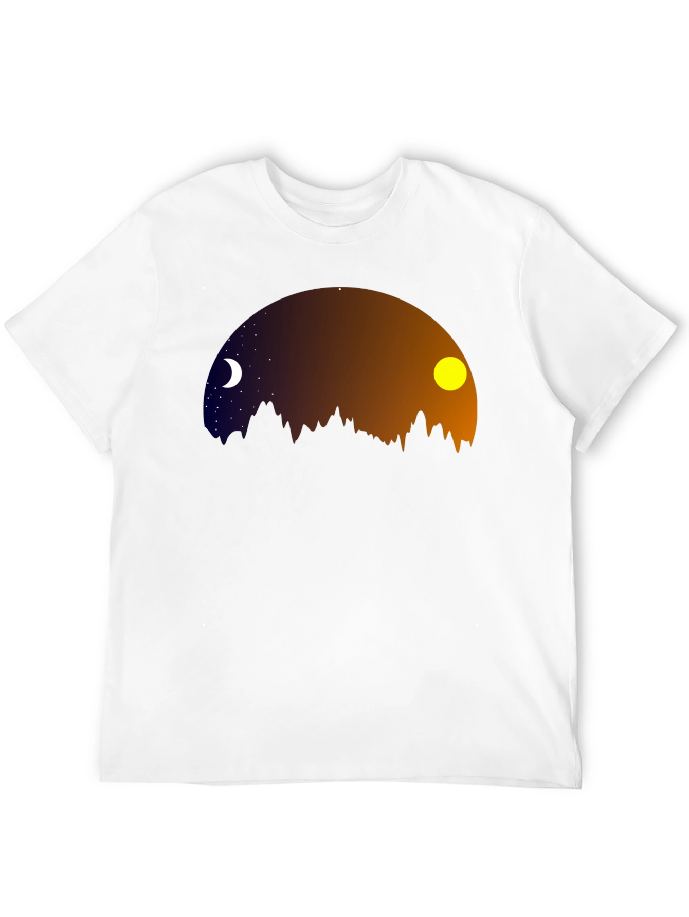 Black Night & Day Mountainscape Graphic Tee view 12