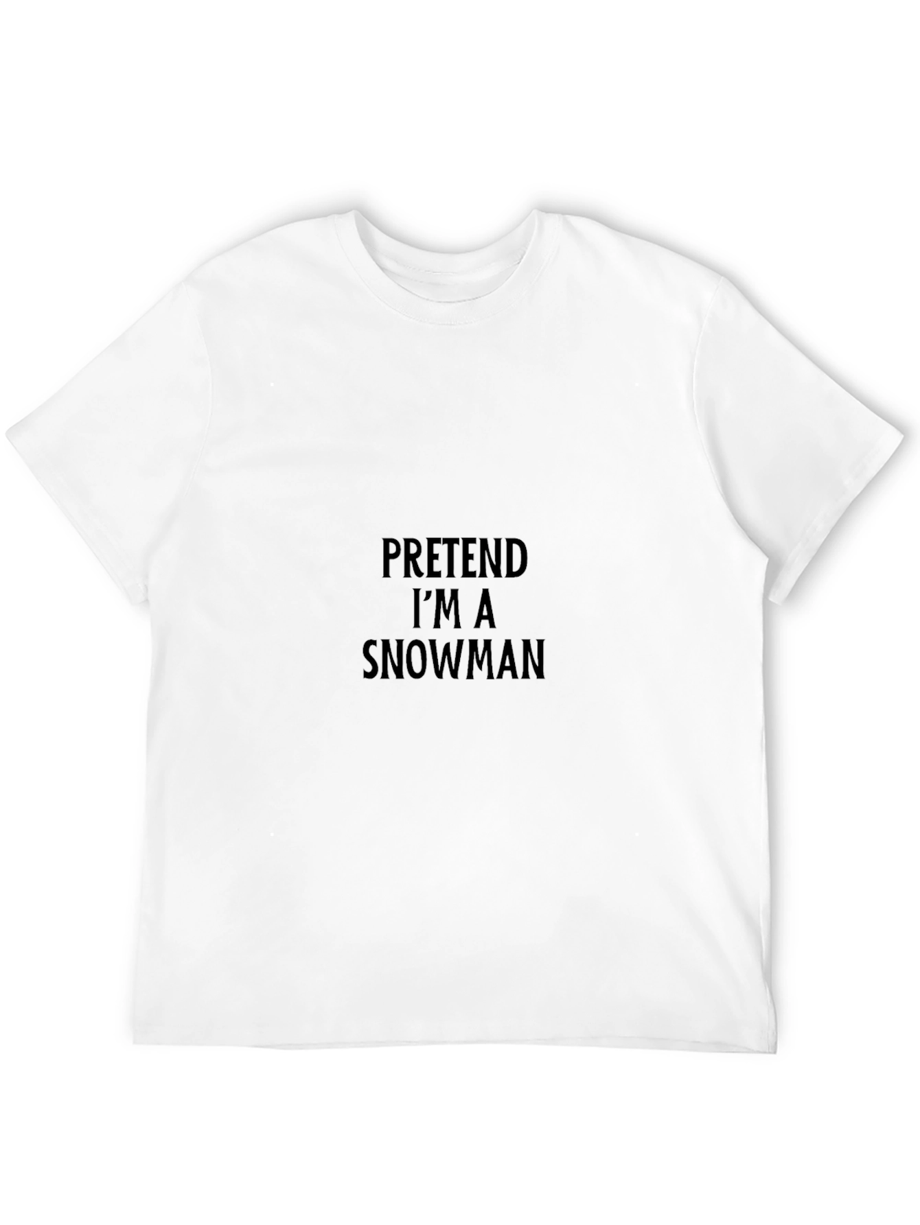 Black Pretend I'm A Snowman T-Shirt - Funny Holiday Apparel view 12