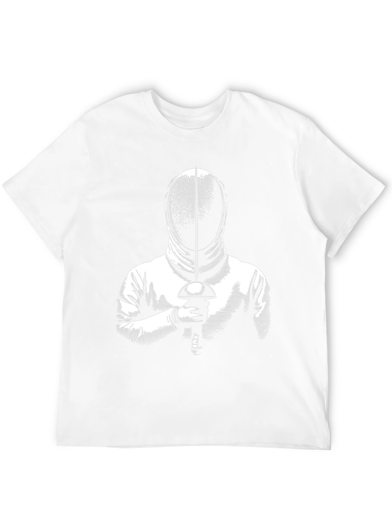 Black Fencing T-Shirt - Foil Duel Design view 12