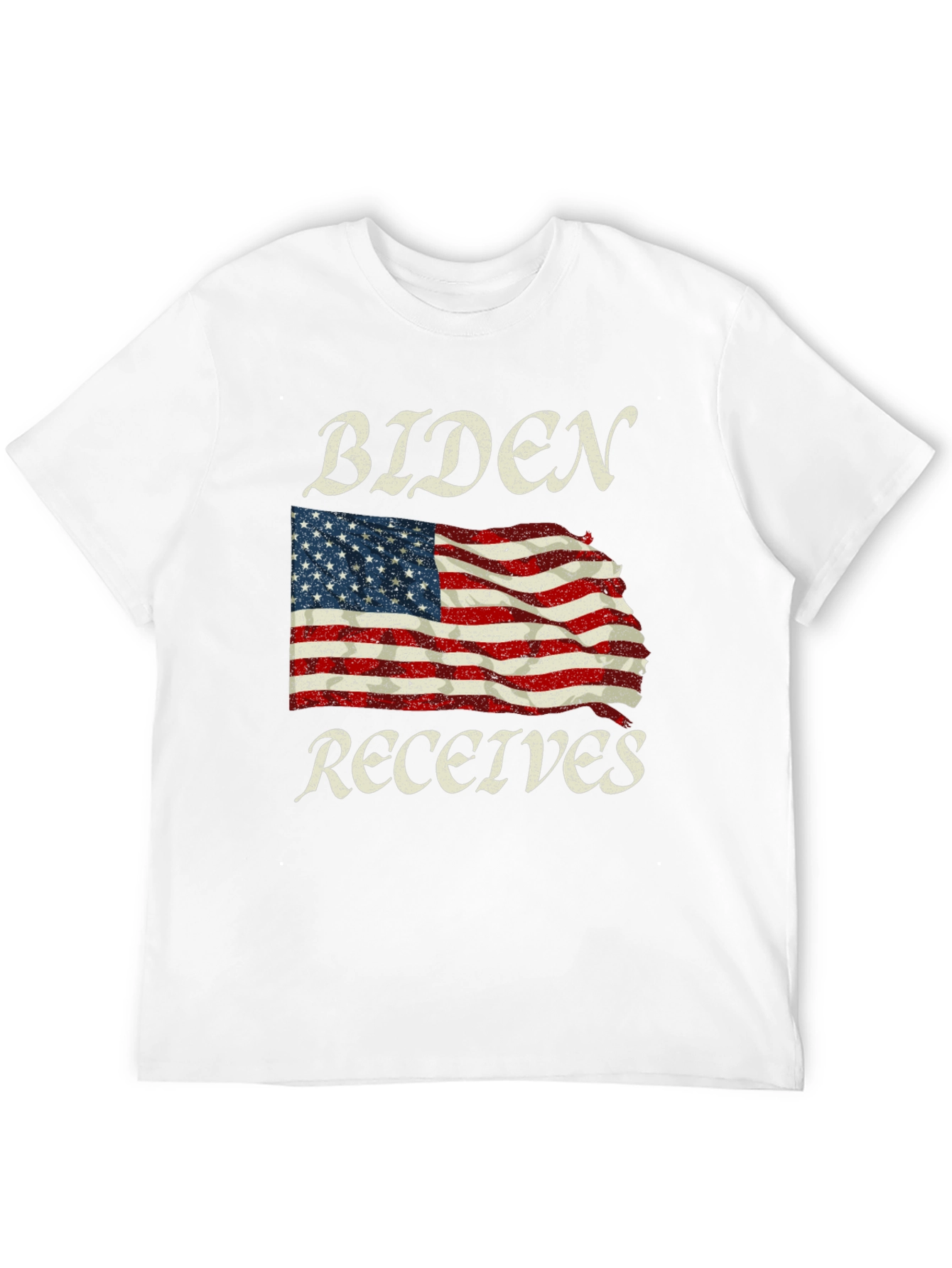 Black Biden Receives American Flag Graphic Tee view 12