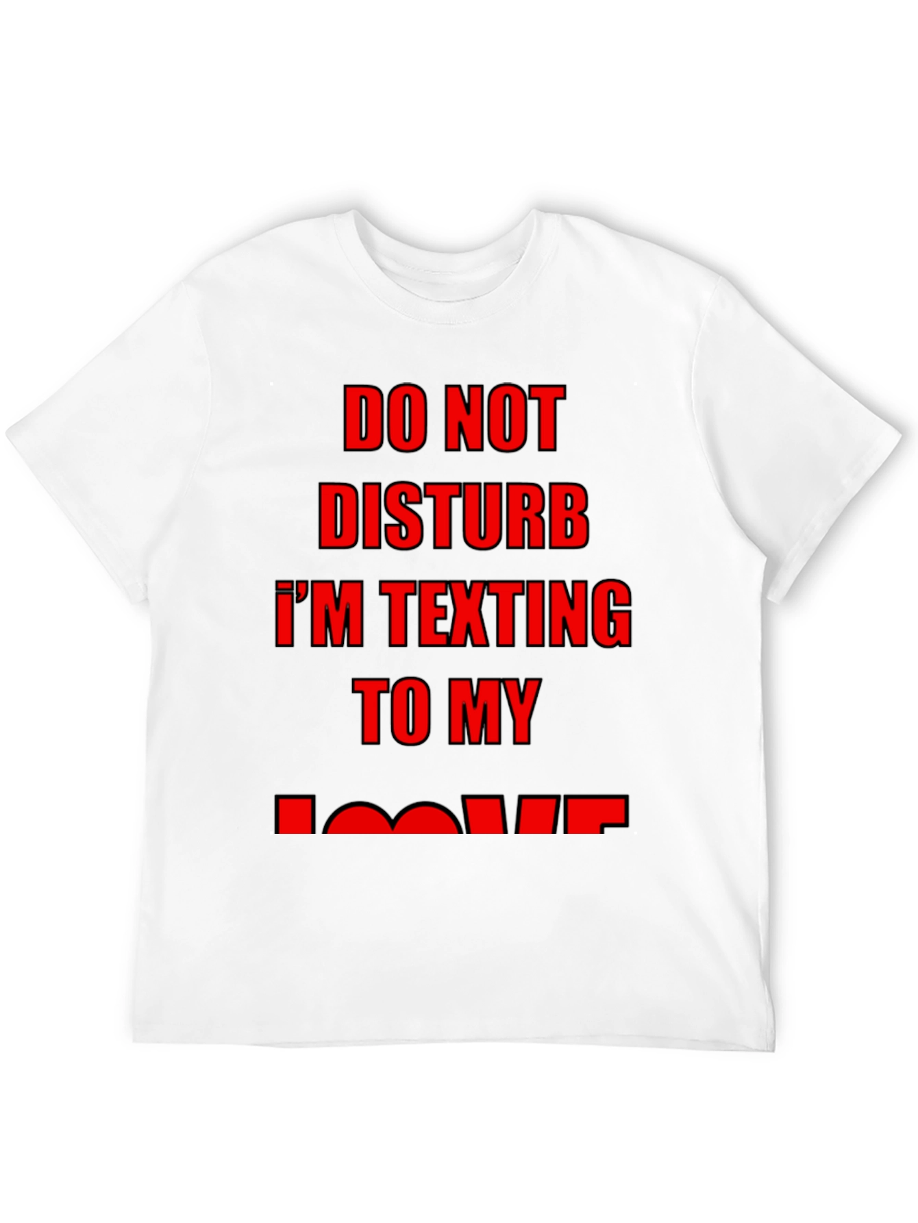 Black Do Not Disturb Texting T-Shirt view 12