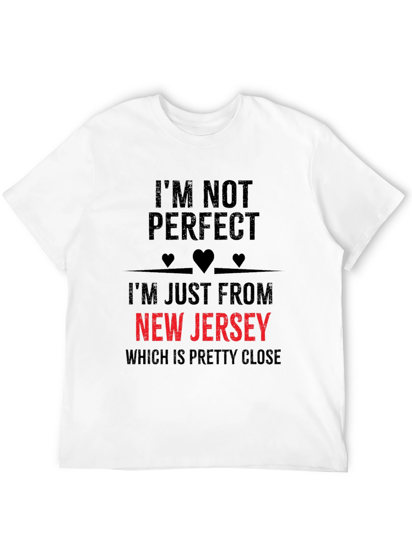 Black I'm Not Perfect New Jersey T-Shirt view 12